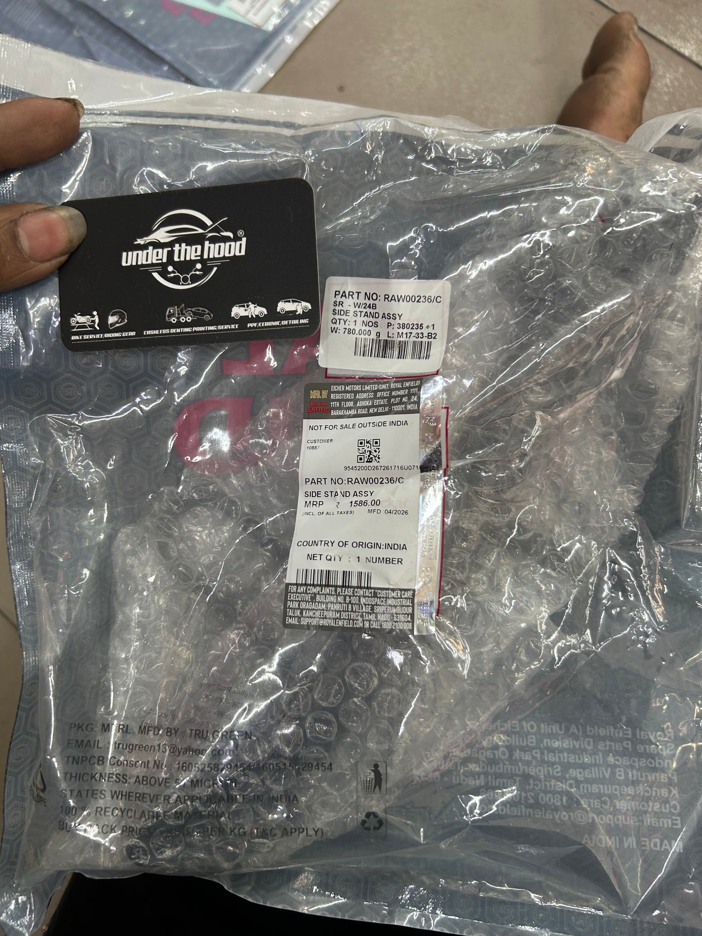 Royal Enfield Side Stand Assembly for Guerrilla 450 – RAW00236/C
