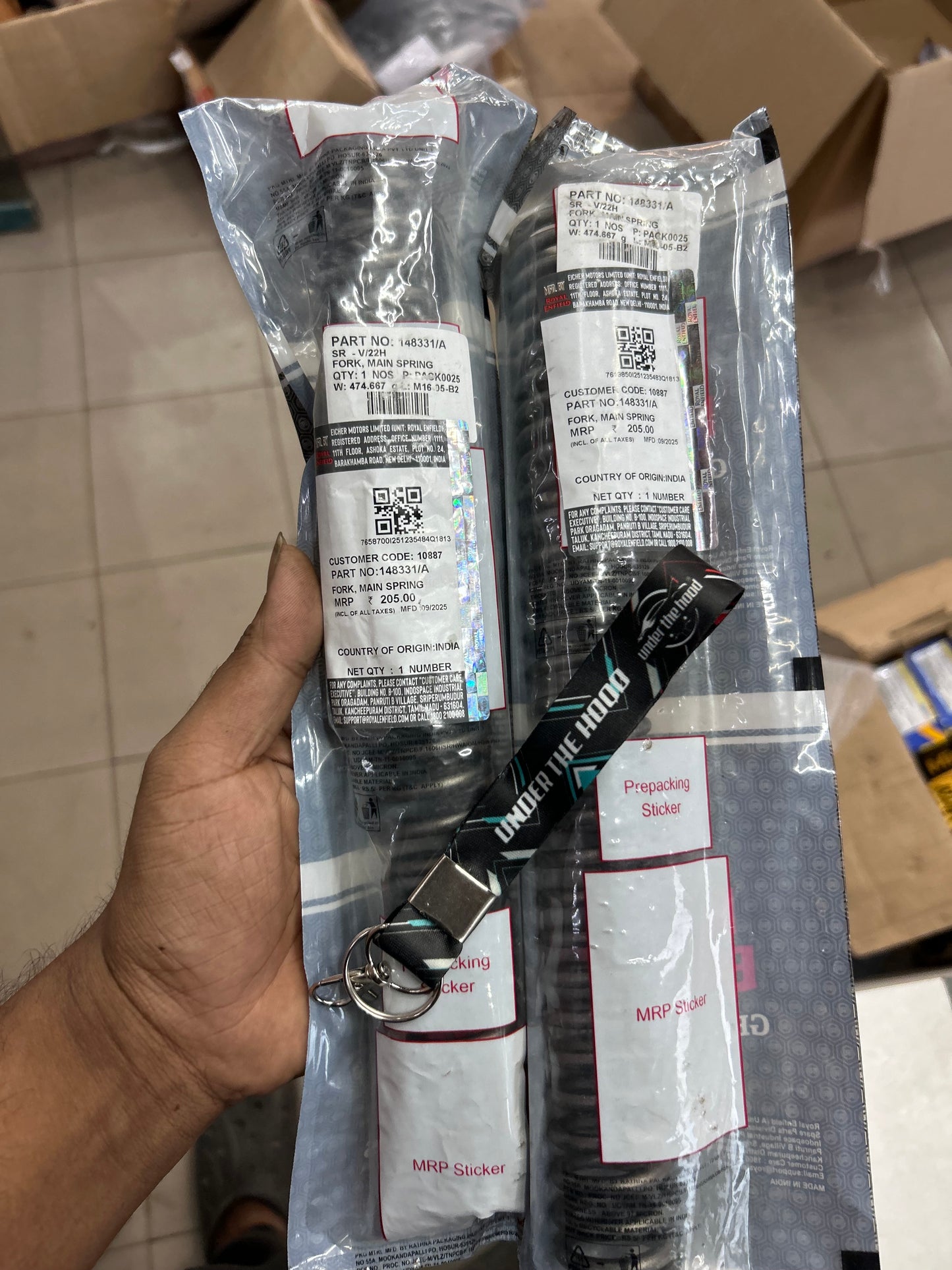 Royal Enfield Fork Main Spring – Pair (Set of 2) for Interceptor 650 & Continental GT 650 (Euro 4/Euro 5) — 148331 / 148331(A) | Genuine OE