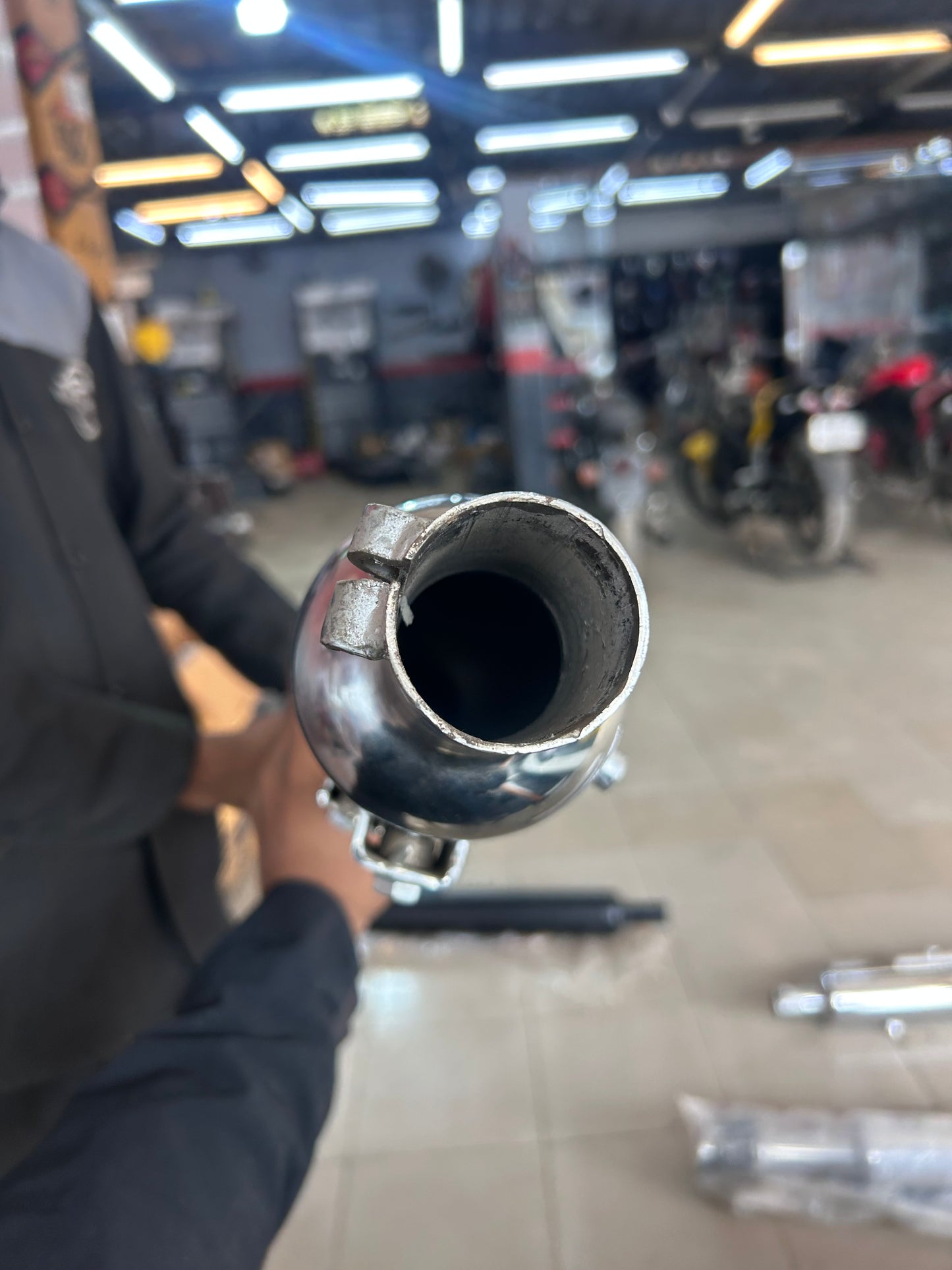 HK Long Punjab Silencer Small Mouth – Direct Fit for Royal Enfield UCE Models