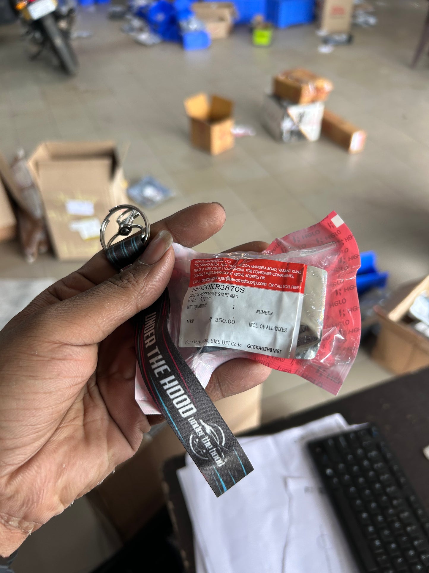 Hero Genuine Start Magnet Switch Assembly / Starter Relay for Super Splendor, Glamour, Hunk, Karizma, Achiever, X-Treme & Impulse – 35850KR3870S