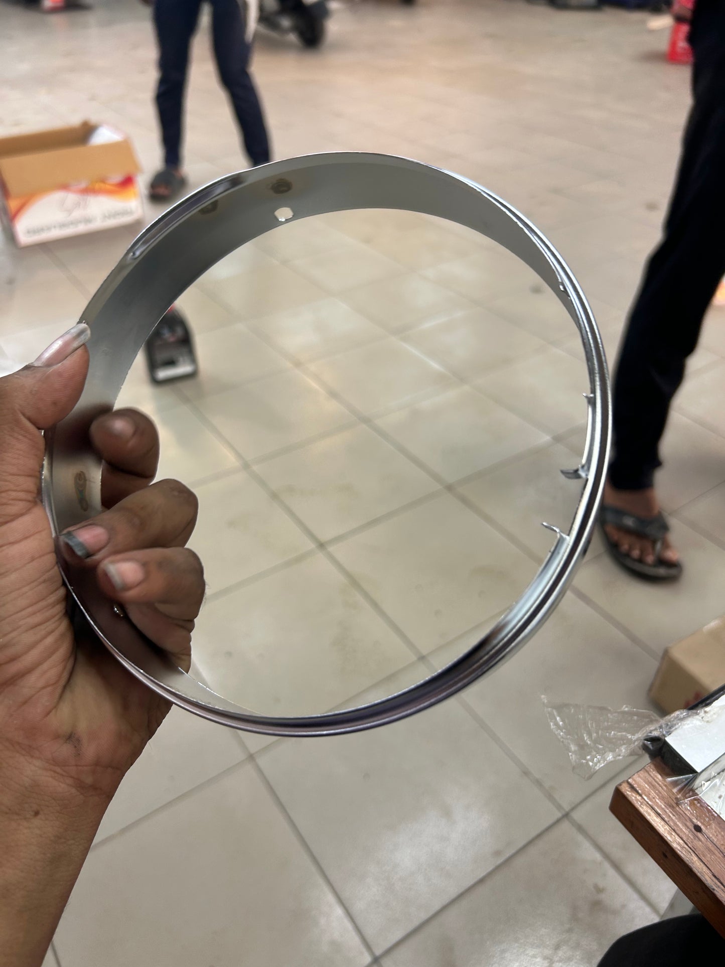 Royal Enfield 583887/B – Chrome Inner Rim for Headlamp (Classic, Standard, Electra | Reborn Upgrade)