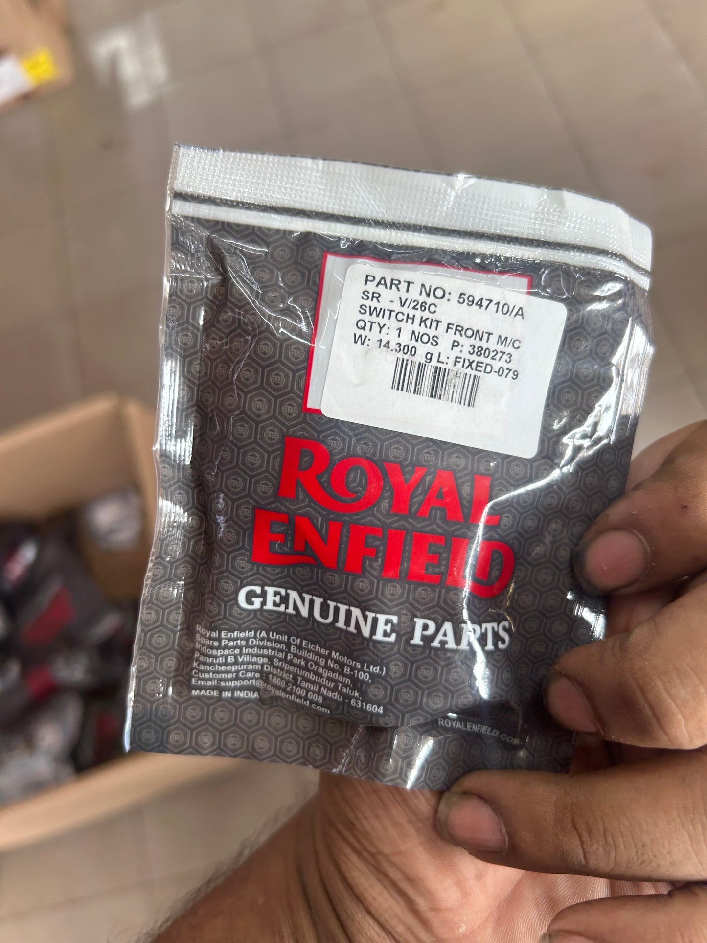 Royal Enfield 594710/A – Front Master Cylinder Switch Kit for Classic, Thunderbird, Bullet, Himalayan (Disc Brake Models)