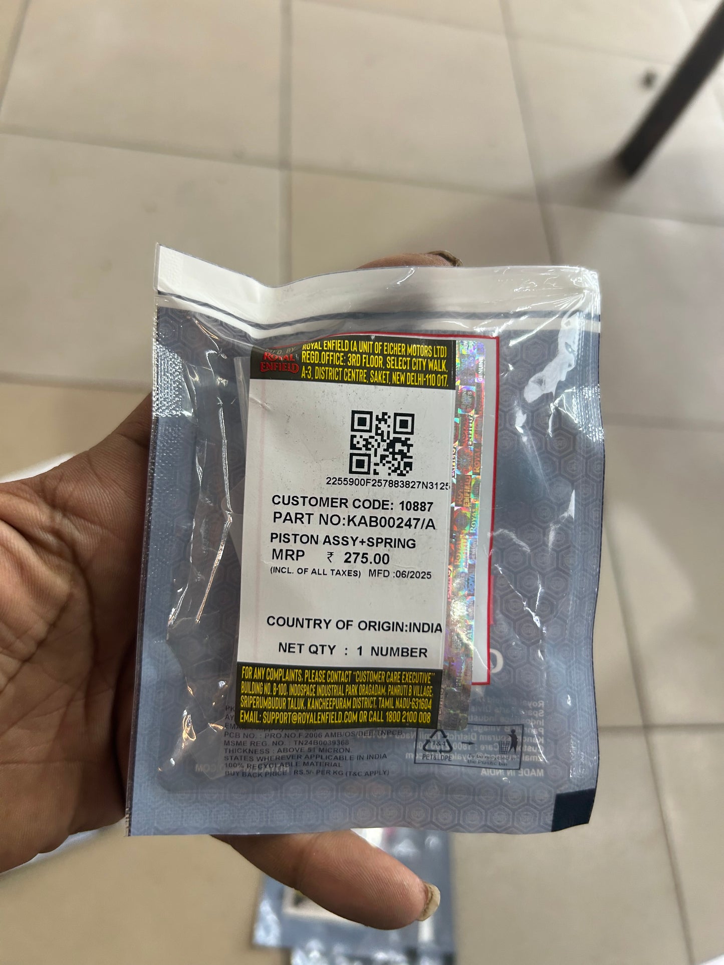 Royal Enfield KAB00247/A Piston Kit – Classic Reborn, Meteor & GT 650