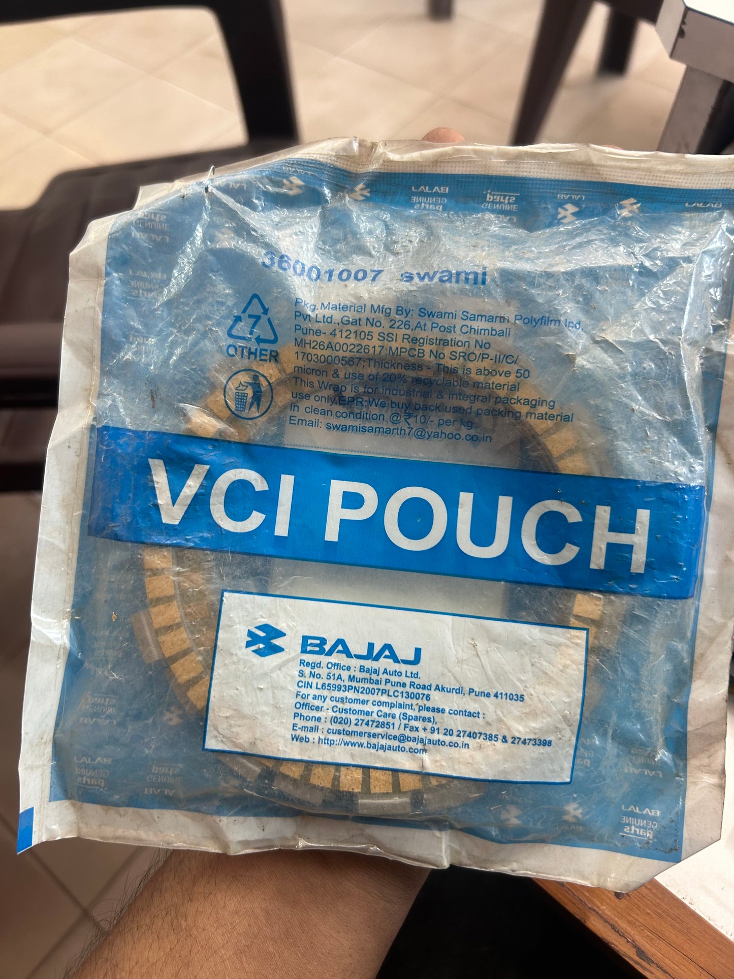 Bajaj DK101355 – Genuine Clutch Friction Plate Kit for Pulsar 150 DTSi UG3 (2006–2009)