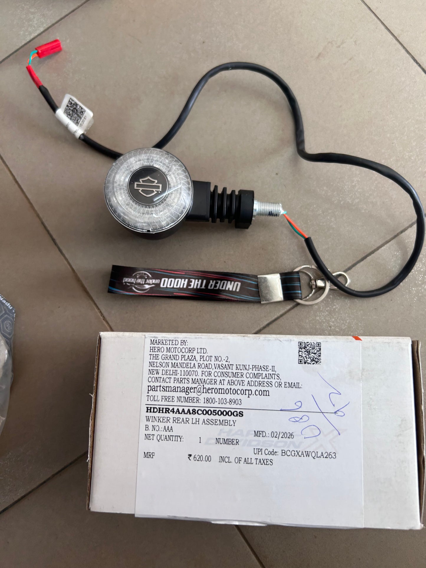 Harley-Davidson X440T Rear Left (LH) Indicator / Winker Assembly – HDHR4AAA8C005000GS – OEM-Style Tail Turn Signal (Left Rear)