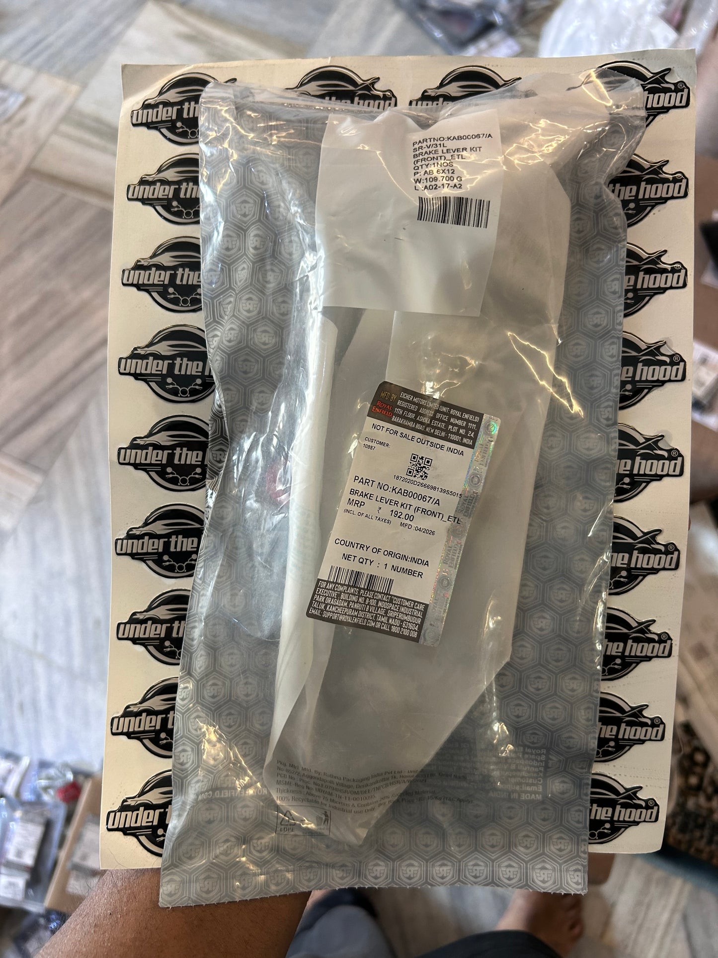Royal Enfield KAB00067/A – Front Brake Lever Kit (ETL) OEM for Bullet 350 ES (UCE, BS3) + Selected Classic 350 (see table)