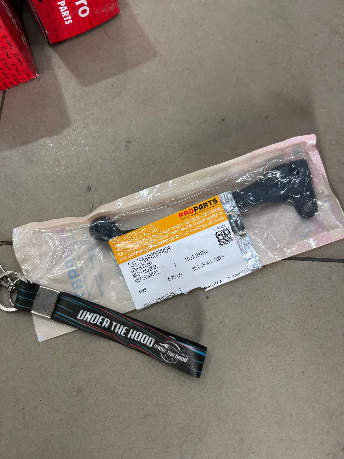 Hero Splendor Plus / HF Deluxe Right Brake Lever | PRO Parts | 53175AAFH00PROS