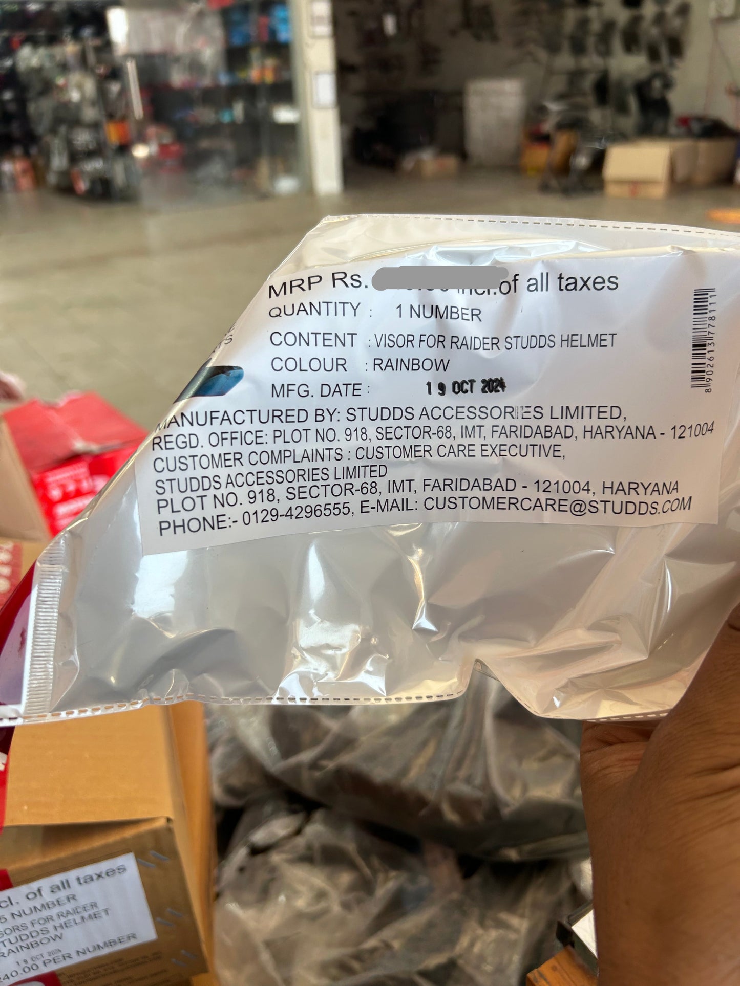 Original Studds Raider Helmet Visor – Replacement Shield for Studds Raider Full Face Helmet | Clear / Smoke/ Rainbow Option