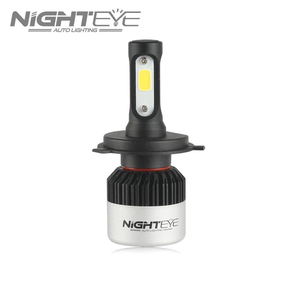 NightEye LED Headlight Bulbs H1 H4 H7 H8 – Single & Set of 2 (72W)