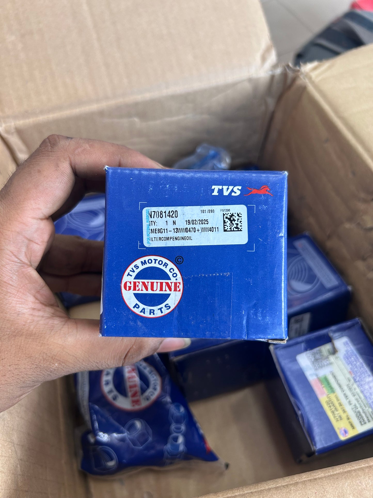 Apache RR310 / BMW G310 Oil Filter – Genuine TVS OEM Replacement (Part No. N7081420)