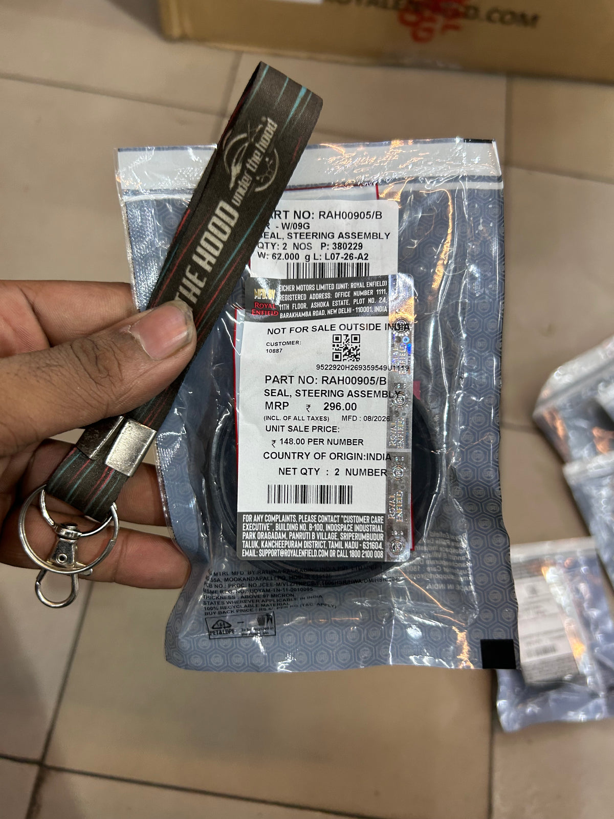 Royal Enfield Steering Head Dust Seal / Steering Assembly Seal – Himalayan 450 & Guerrilla 450 – RAH00905/B