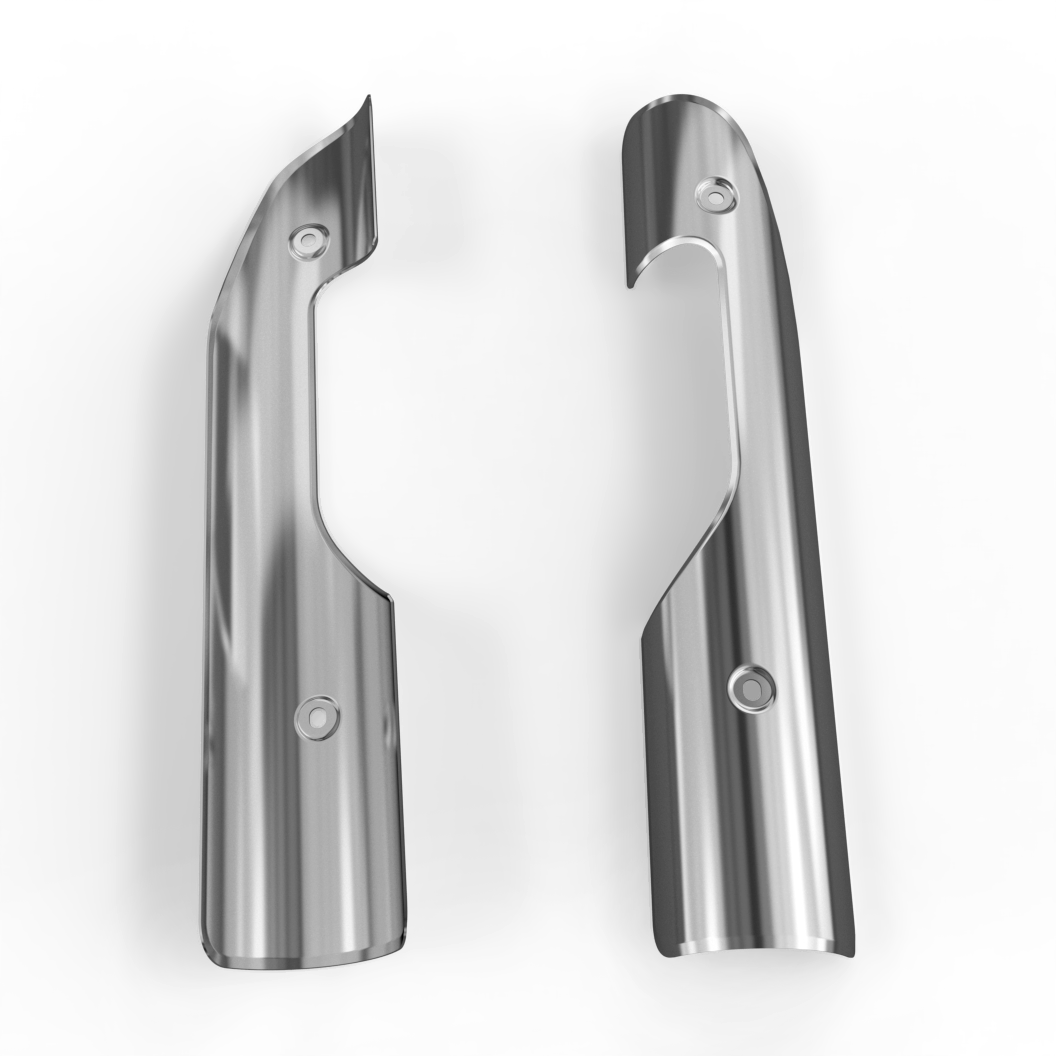 Royal Enfield 591878/B chrome exhaust pipe guard for Classic 350 and Classic 500 EFI