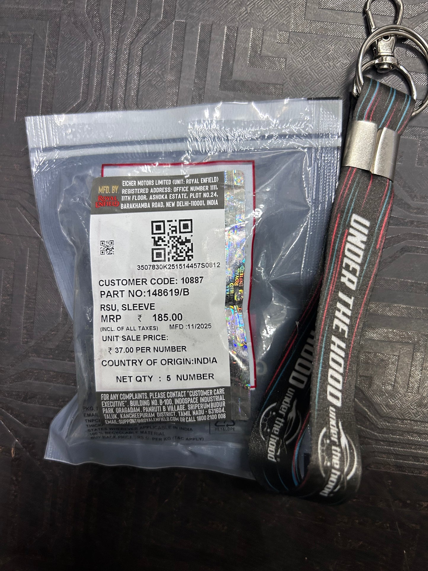 Royal Enfield RSU Sleeve – Rear Shock Sleeve (148619/B) for Interceptor 650 & Continental GT 650 (Twins) – Genuine OEM