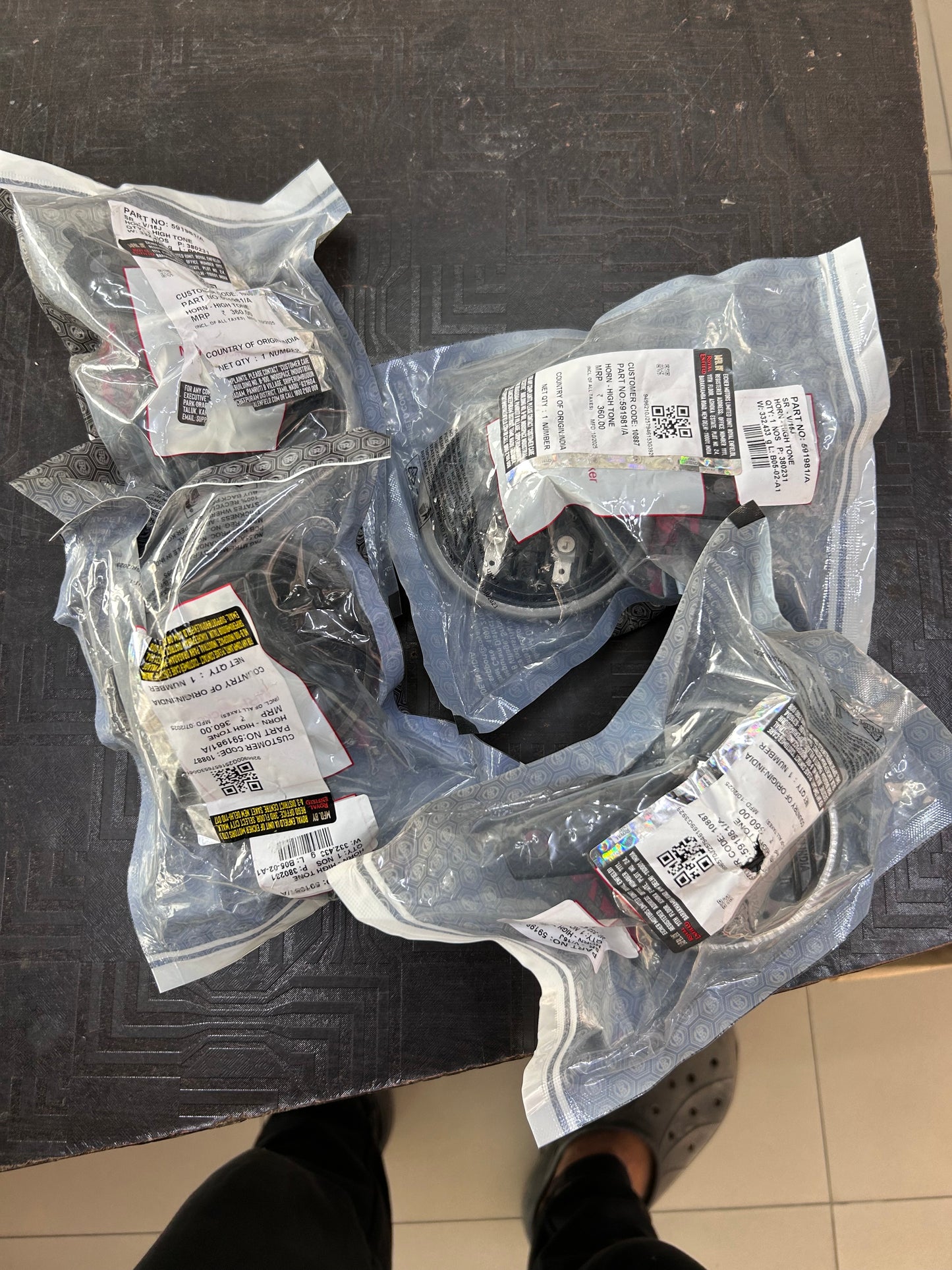 Royal Enfield 591981/A – High-Tone Horn Assembly (K95) – OEM for Classic, Bullet, Thunderbird & Continental GT