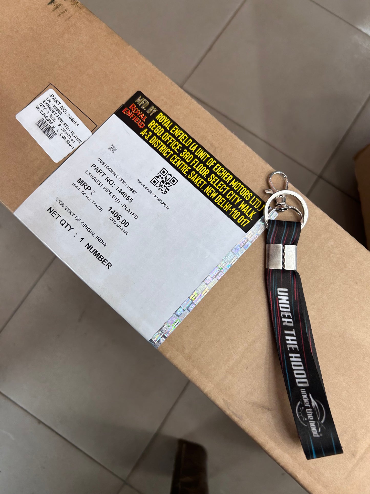 Royal Enfield 144055 – Exhaust Pipe Std Plated (Bend Pipe) for Old Bullet 350 / Deluxe / Machismo / Campus / Electra 4S–5S (Cast-Iron 350 Only)