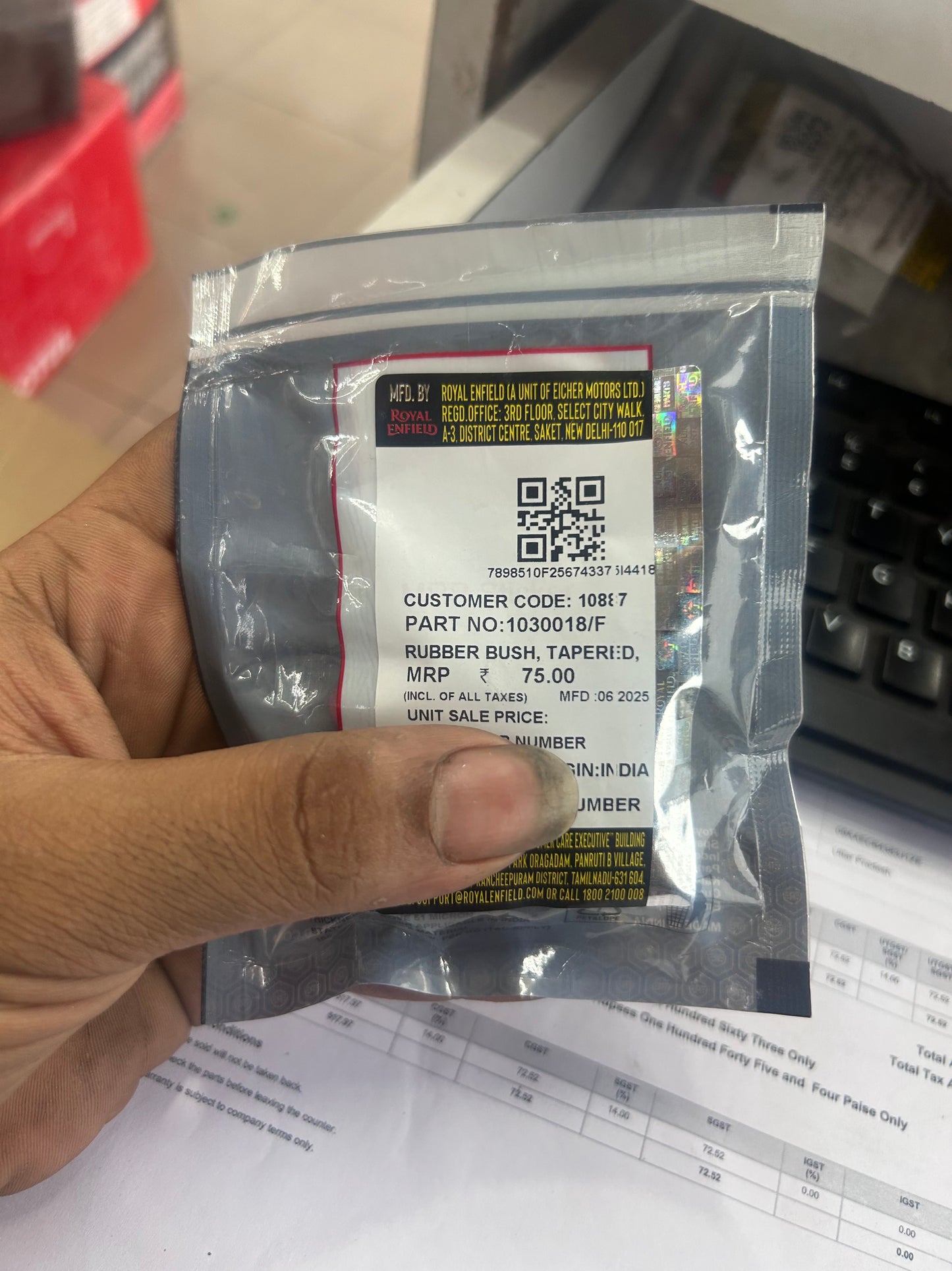 Tapered Rubber Bush – Royal Enfield 1030018/F for Interceptor 650 & GT 650