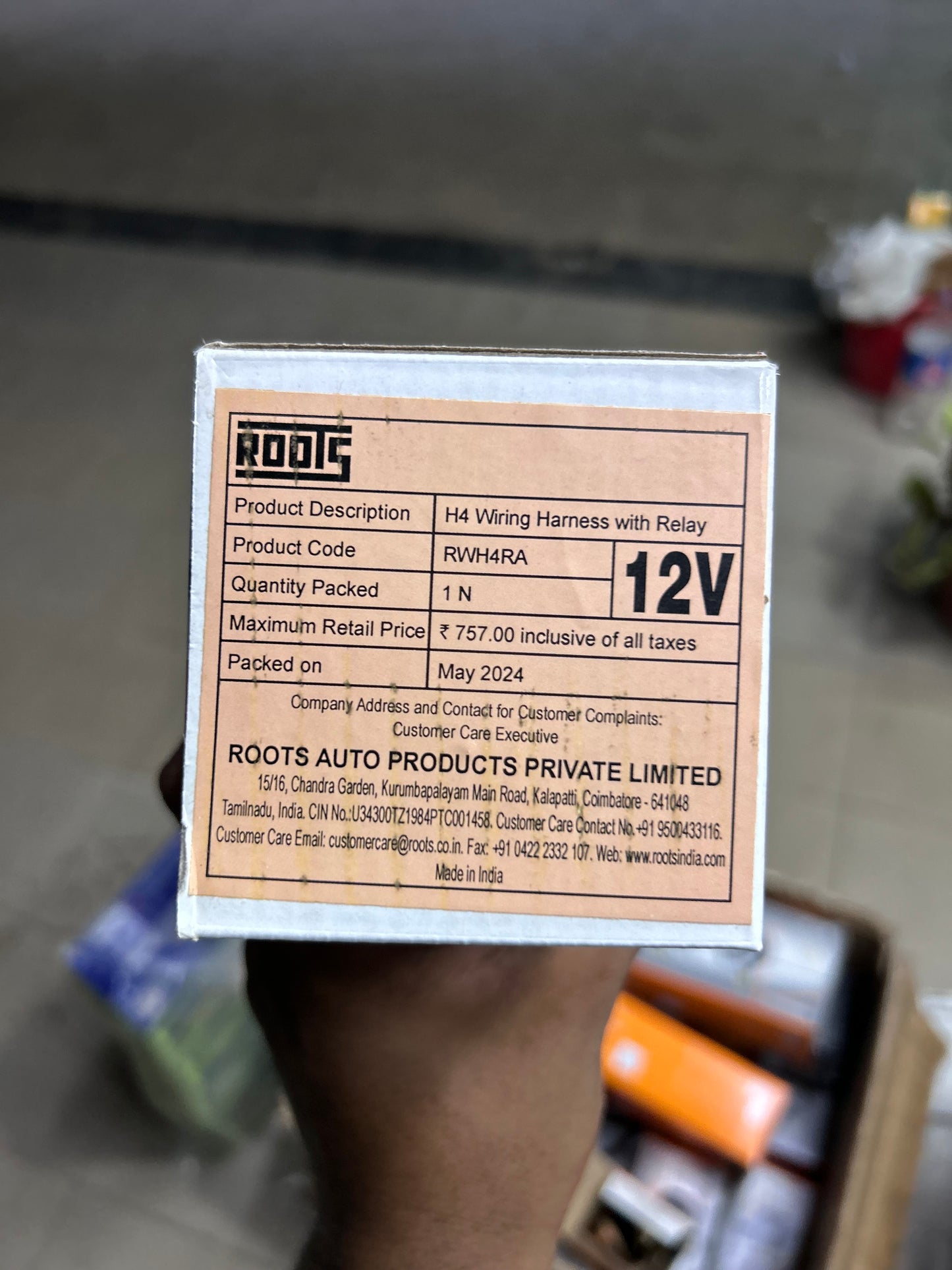 Roots Dual Headlamp Relay – 12V Heavy-Duty Wiring Kit for Cars with H4 Bulbs