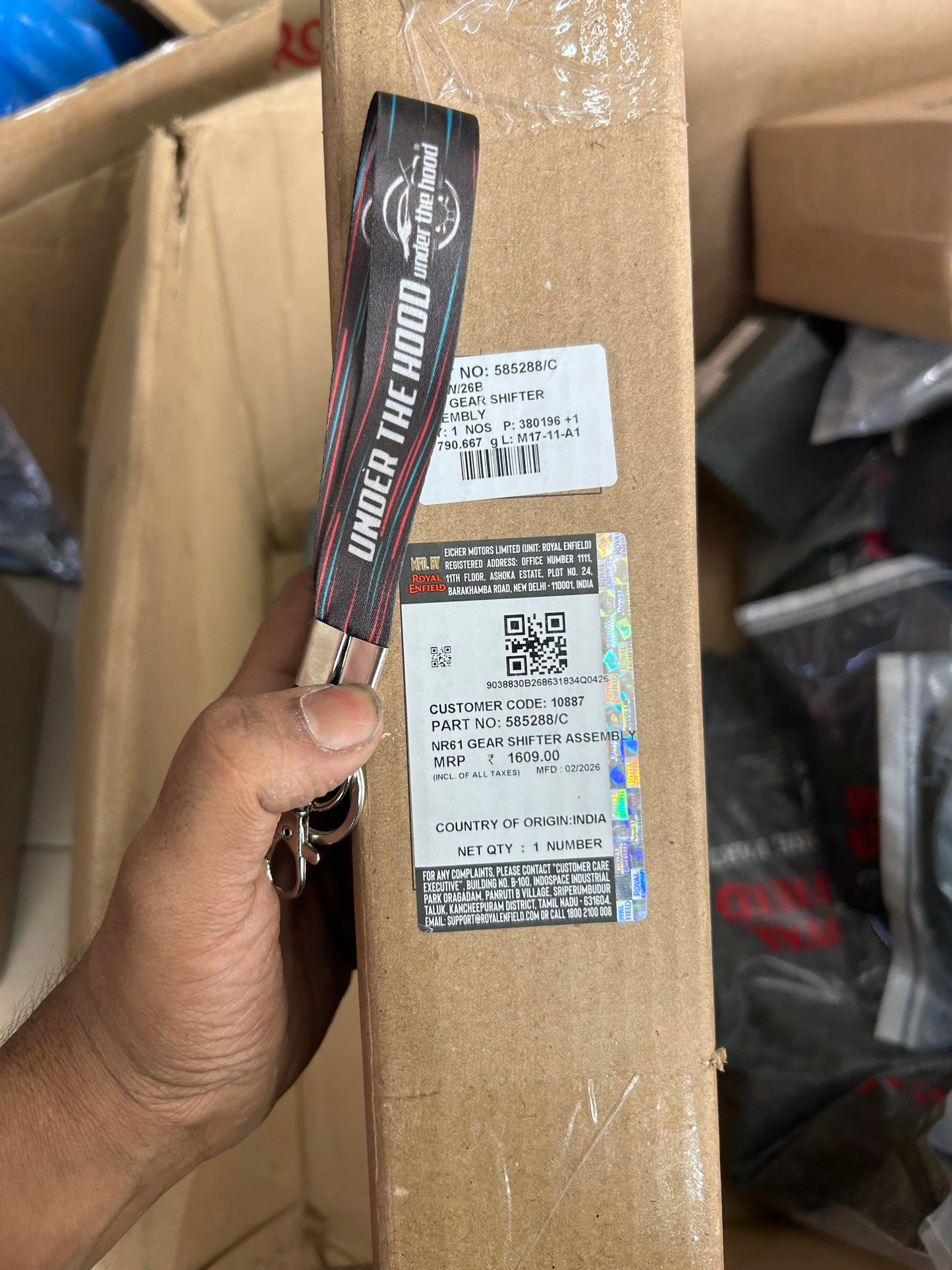 Royal Enfield 585288 — NR61 Gear Shifter Assembly (Gear Lever / Shift Pedal) for Continental GT 535 (UCE 535) — Genuine OEM
