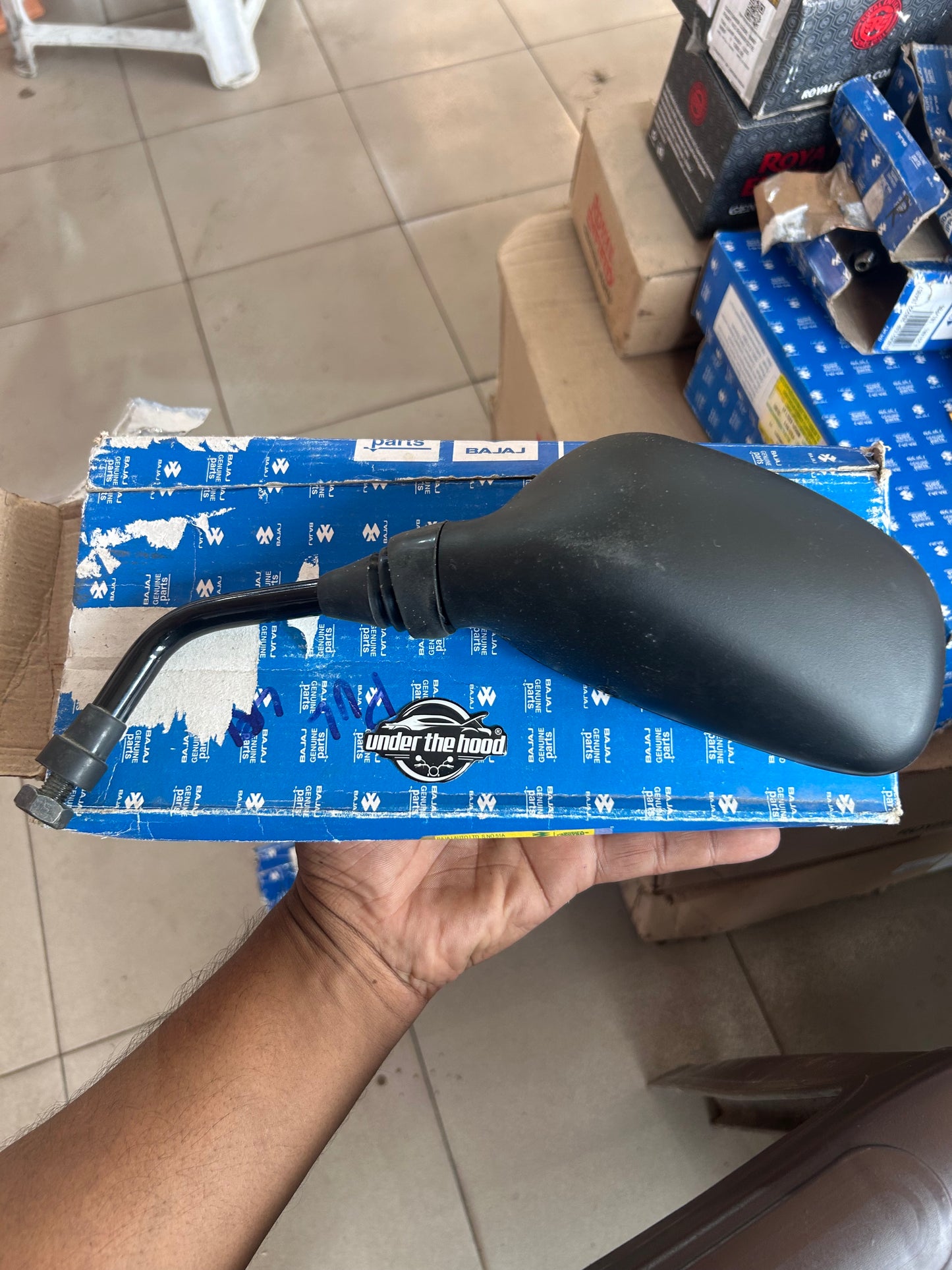 Bajaj DJ221003 Rear-View Mirror Assembly Left (LH) – Genuine OEM for Pulsar 150, Platina 110, CT 125, Boxer CT 150 & Rouser 180