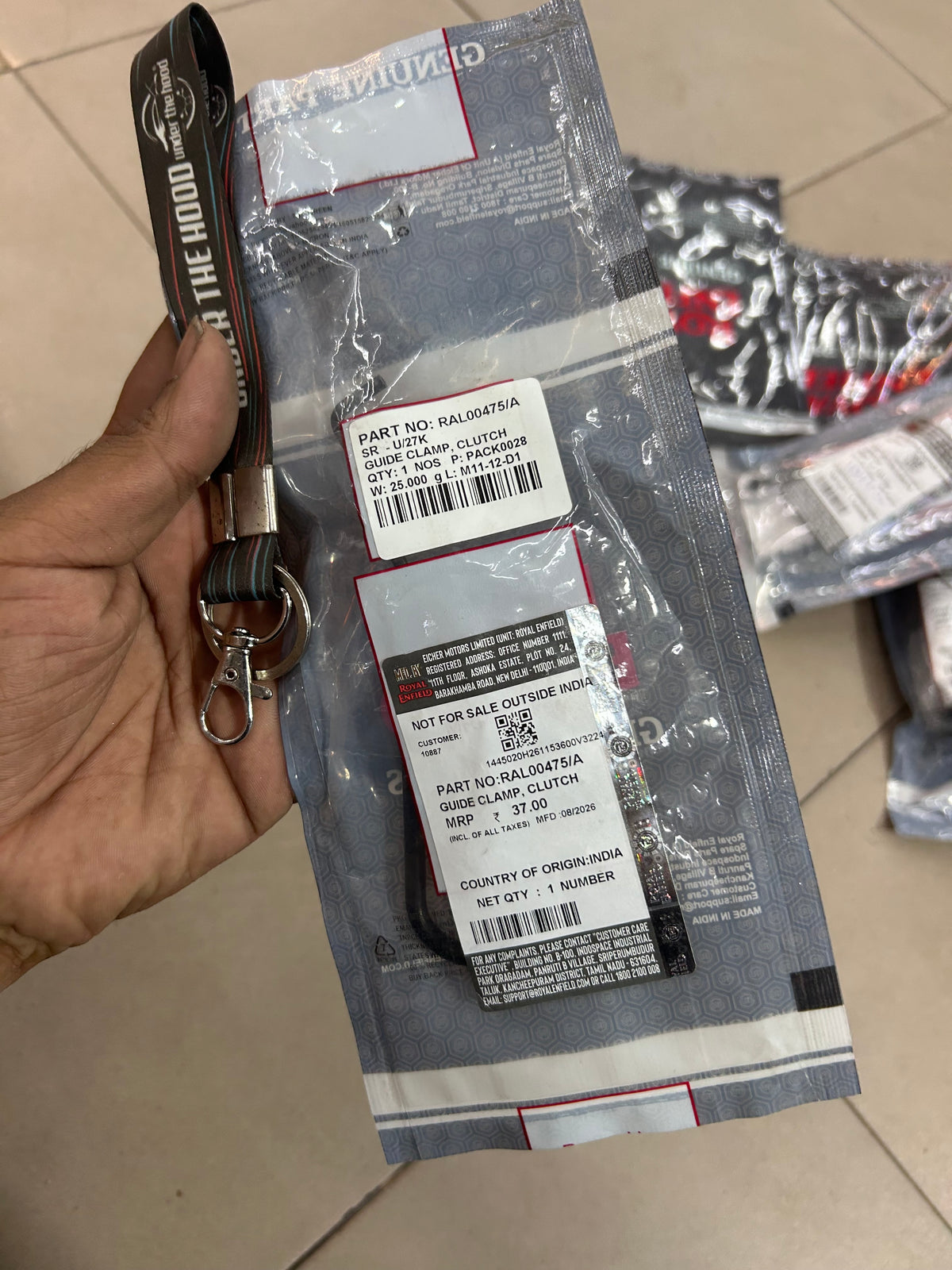 Royal Enfield Hunter 350, Bullet 350 & Goan Classic 350 Clutch Cable Guide Clamp – RAL00475/A