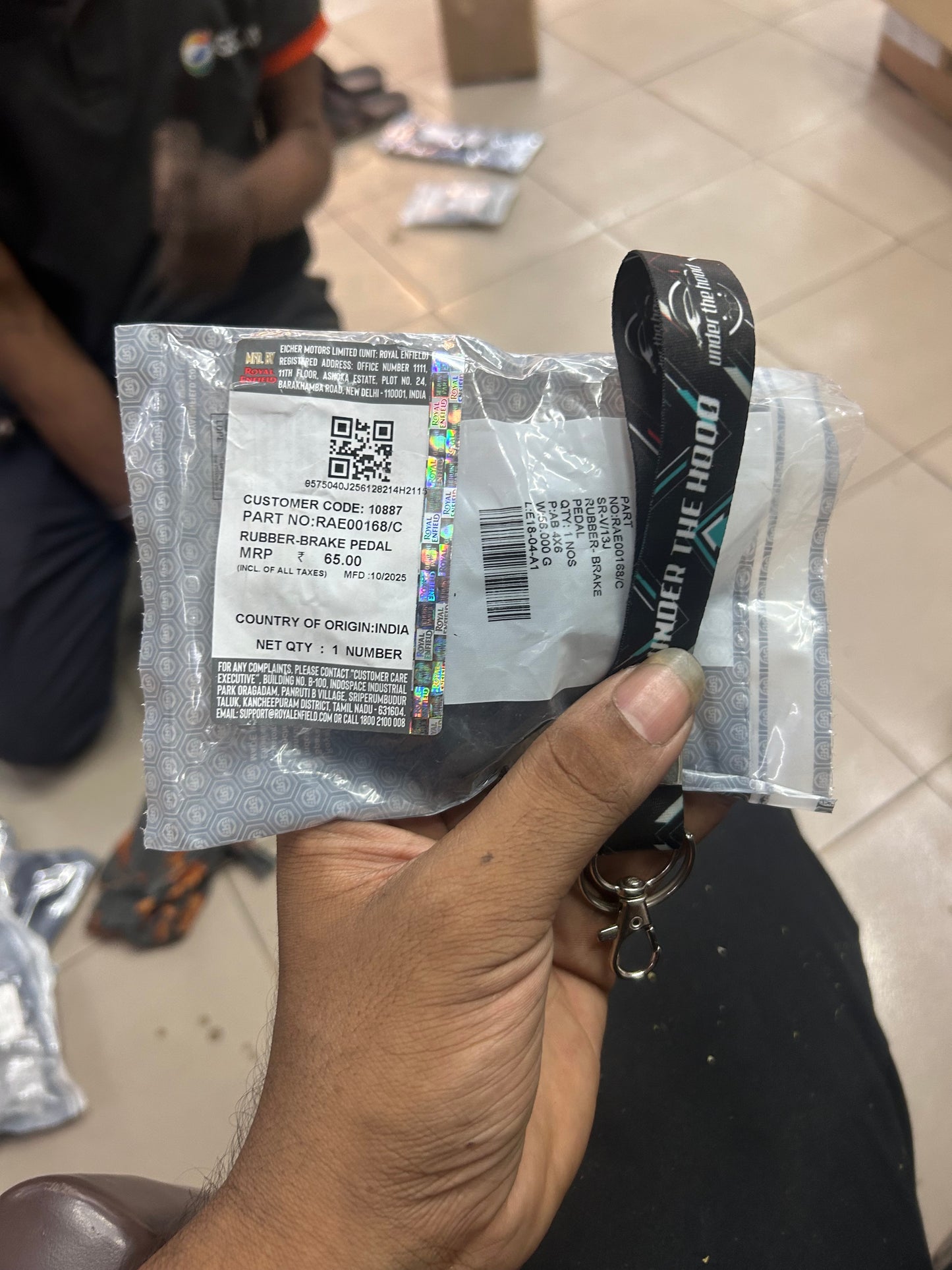 Royal Enfield RAE00168/C – Brake Pedal Rubber – OEM Replacement for Classic 350 Reborn & Bullet 350 J-Series