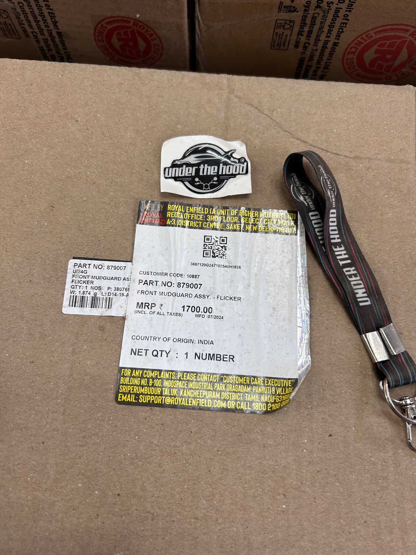 879007 – Front Mudguard Assembly, “Flicker” (NT51/VT31 Finish) for Thunderbird 350 (NTB), Thunderbird 500 (NTB) & Thunderbird X 350/500 (BS3–BS4/ABS) – Genuine Royal Enfield