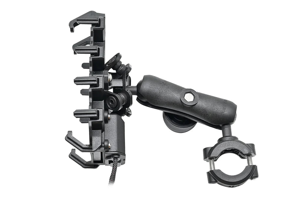Maddog Claw X Mobile Holder with 25W Fast Charger & Vibration Damper for Royal Enfield, KTM, Bajaj, Yamaha & Other Bikes