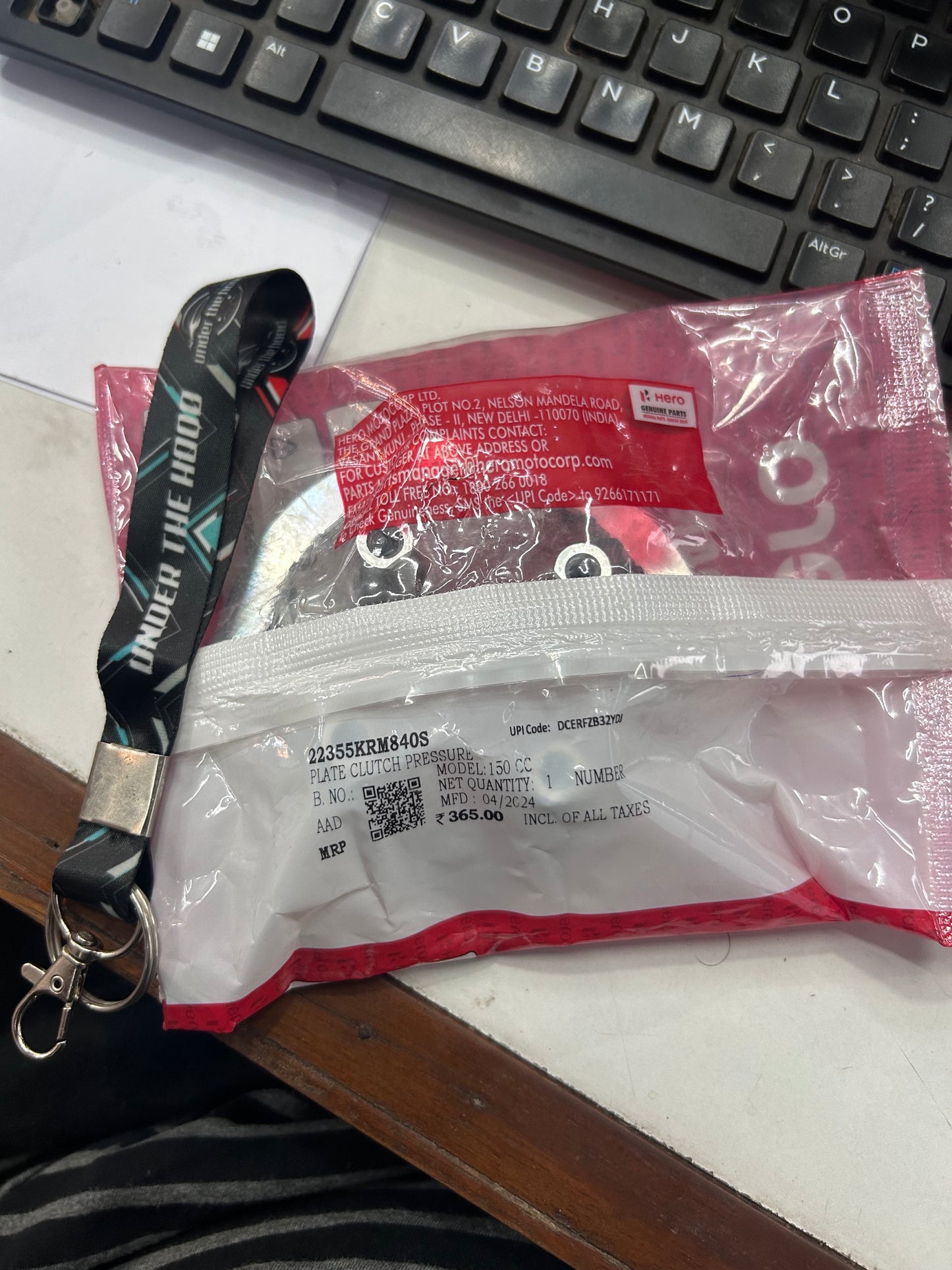 Hero Clutch Pressure Plate – 22355KRM840S (OEM) for Xpulse 200/200T/4V, Xtreme 160R, Xtreme 200, Hunk, CBZ Xtreme, Achiever, Impulse