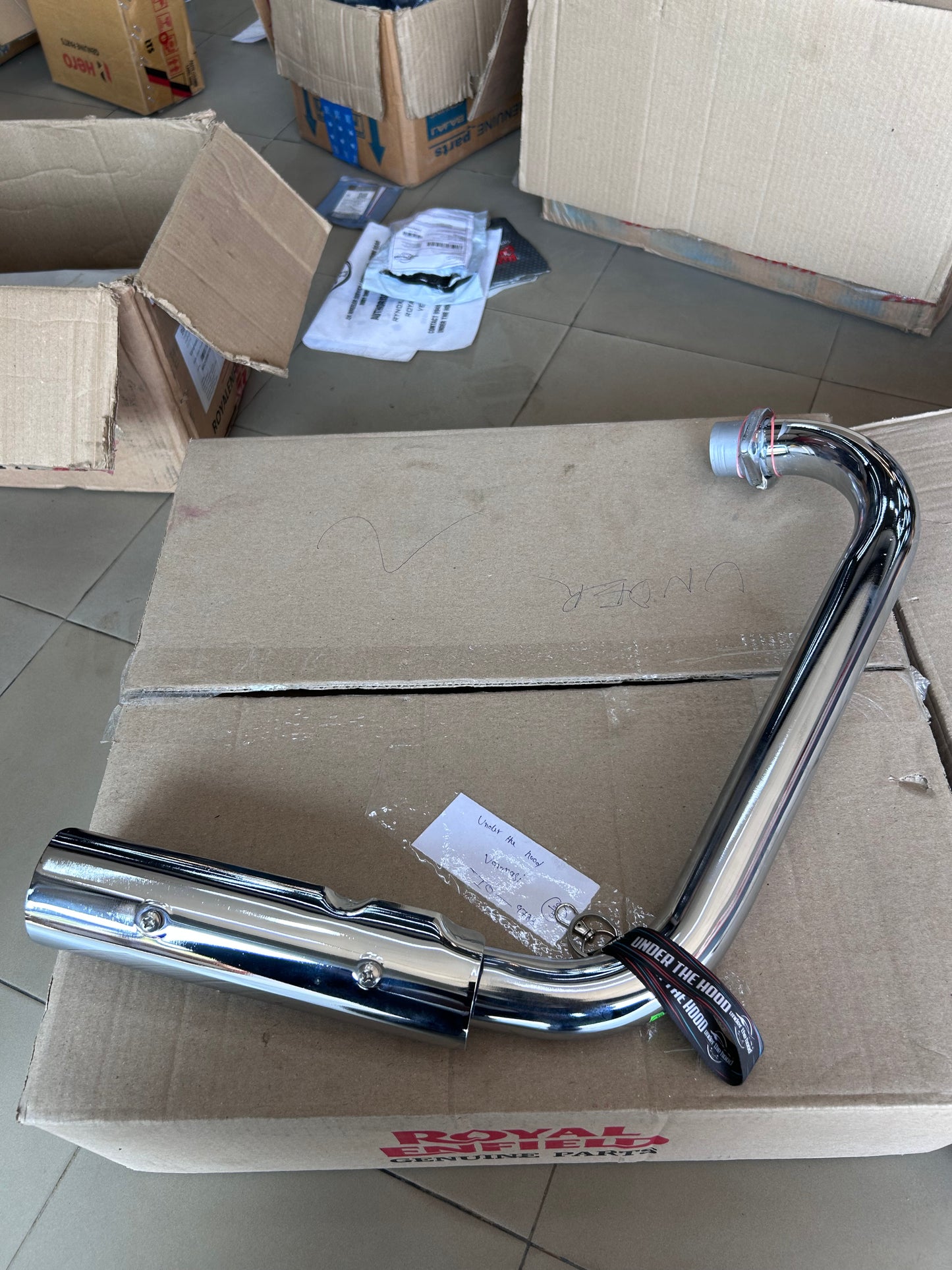 Exhaust Pipe Assembly Kit (Header Pipe) for Royal Enfield Thunderbird 500 / NTB 500 – 888211 (OEM Front Pipe Kit)