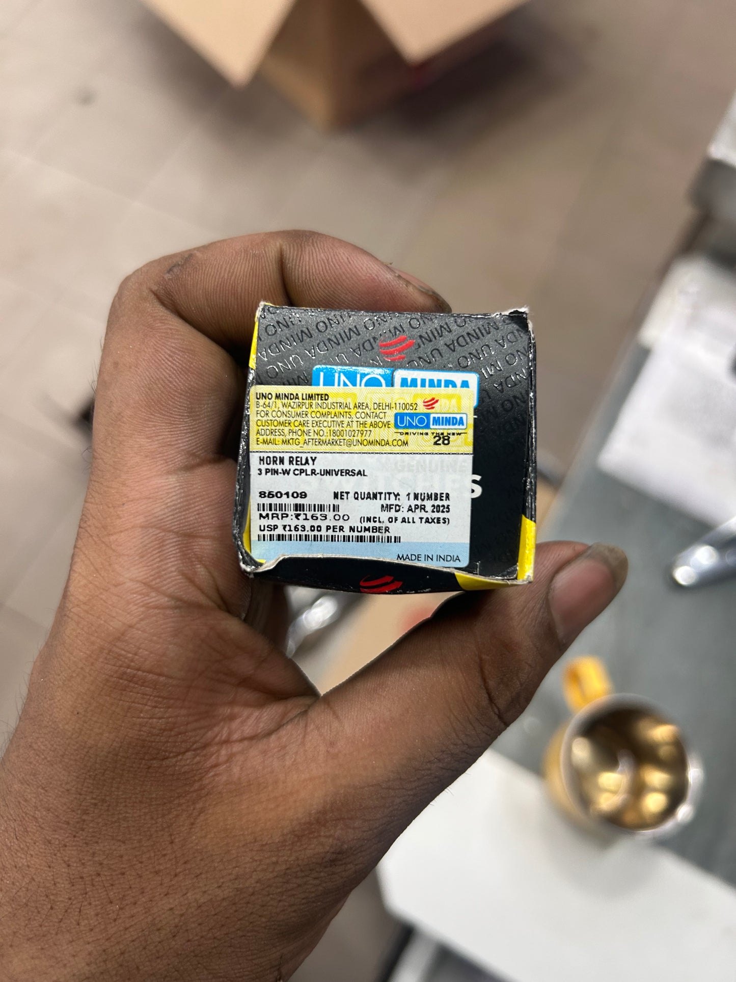 UNO MINDA 860109 – 3-Pin Horn Relay | 12V 30A Universal Horn Relay for Motorcycles and Cars