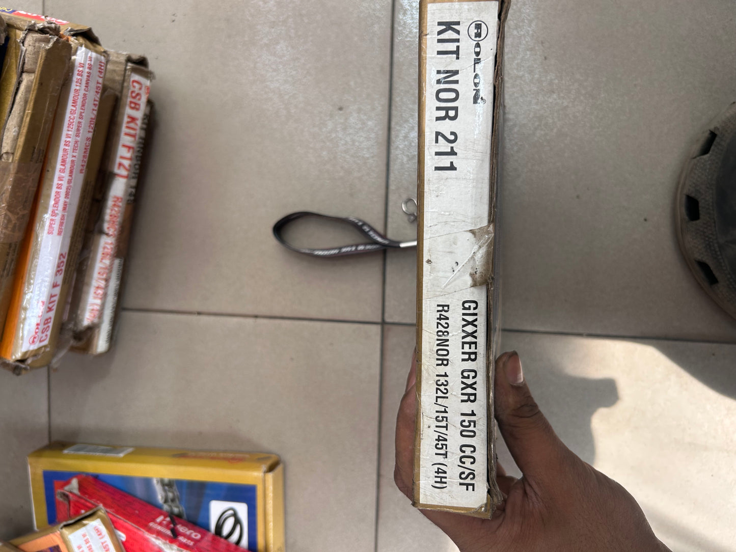 Rolon NOR 211 Chain & Sprocket Kit for Suzuki Gixxer 150 / Gixxer SF 150 – 132L, 15T/45T (428 Pitch)