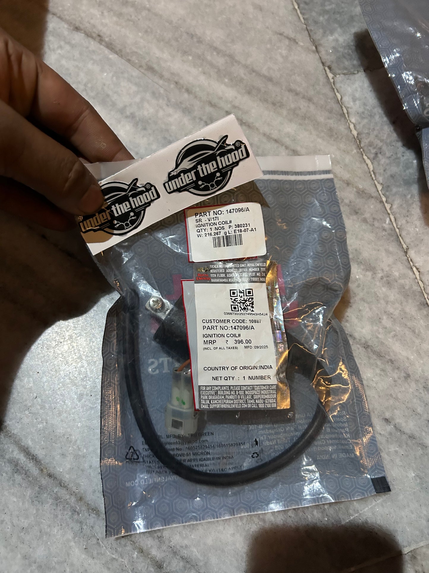 Royal Enfield Ignition Coil – 147096/A – For Classic, Bullet, Thunderbird 350/500 (UCE)