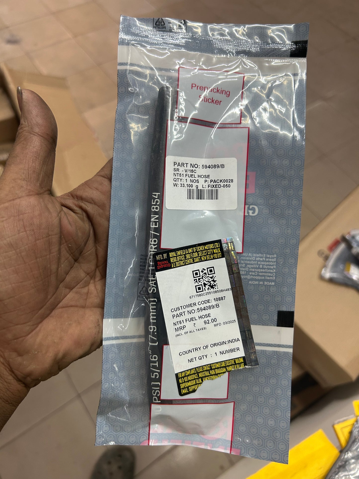 fuel pipe classic 500 re genuine | under the hood