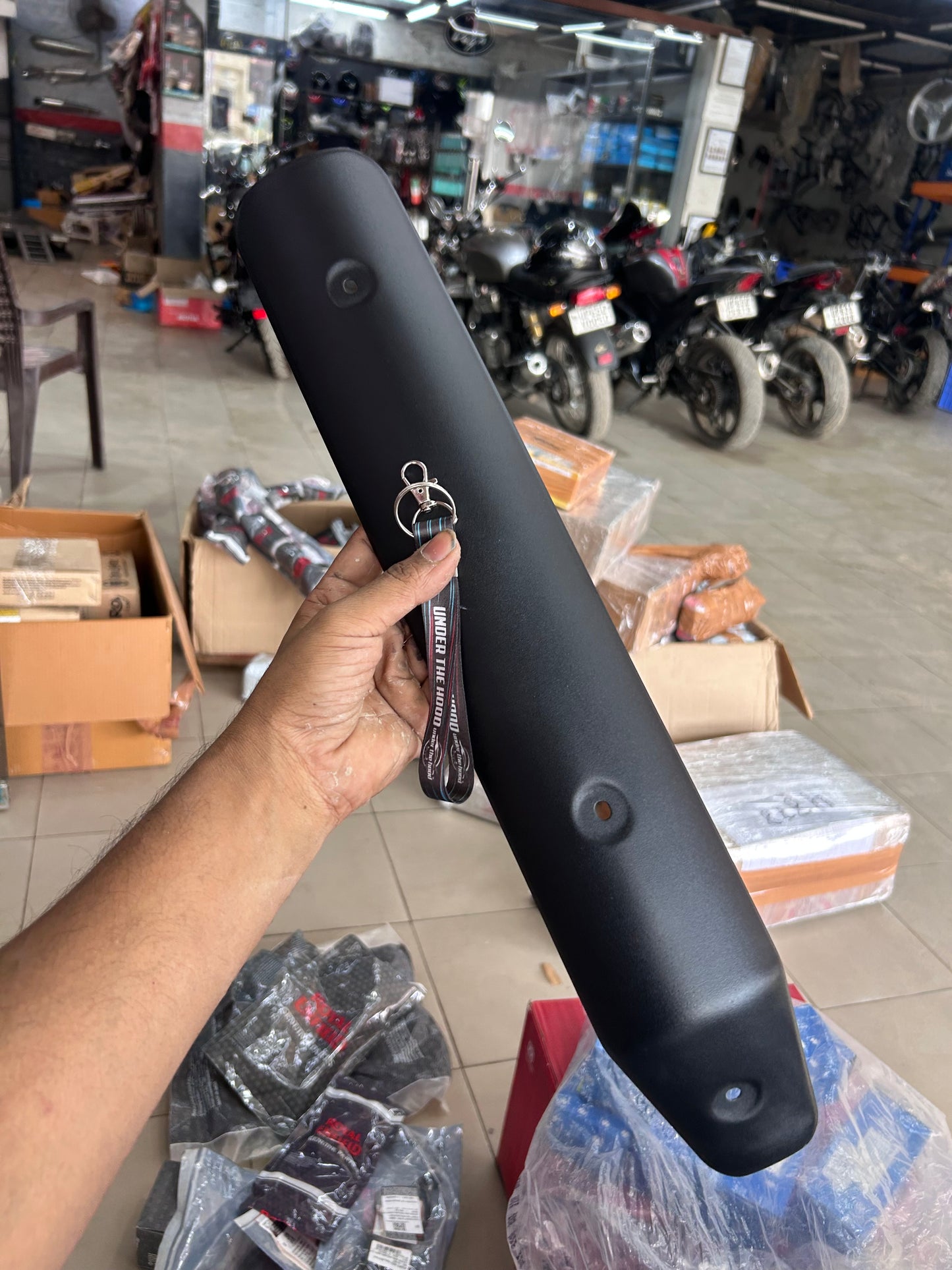 Royal Enfield 805019 Silencer Guard – Heat Resistant Black Thunderbird X 350 / 500 BS4 – Genuine OEM Exhaust Shield