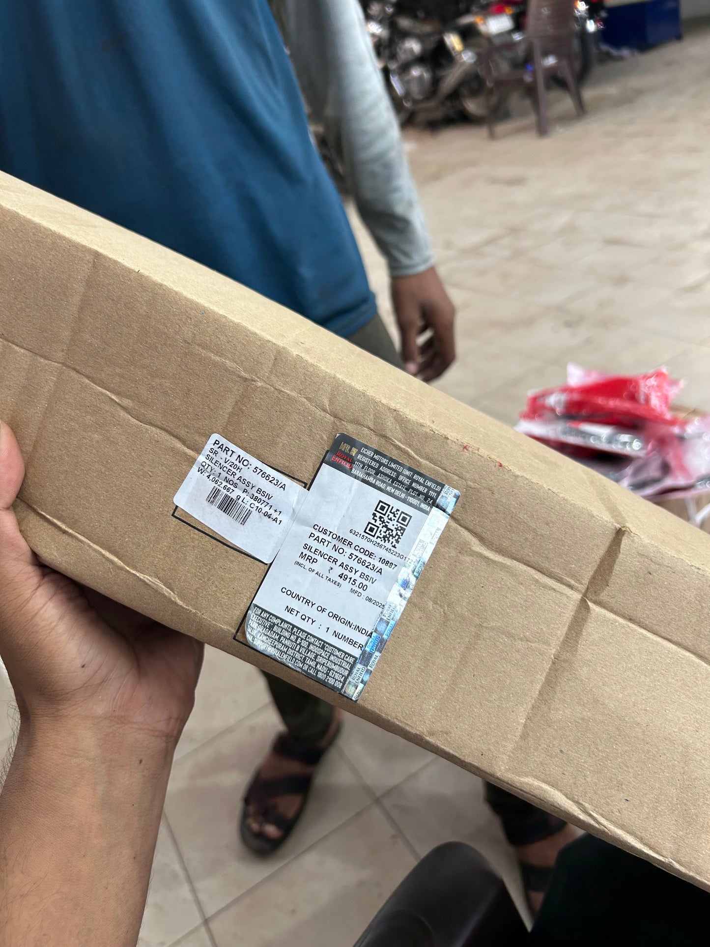 Royal Enfield Bullet 350 BS4 Silencer Assembly – Genuine OEM 576623/A (UCE)