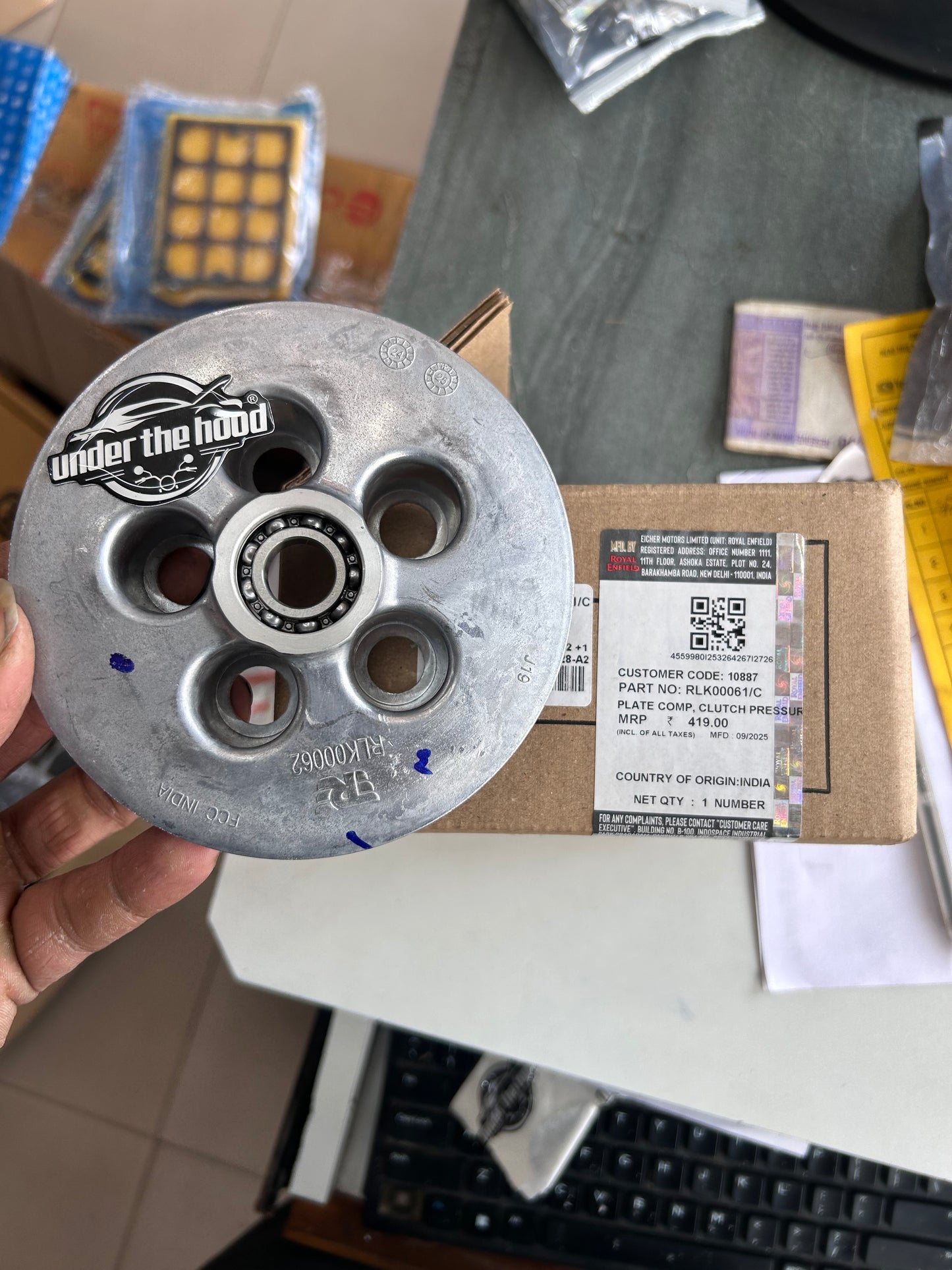 Royal Enfield RLK00061/B – Clutch Pressure Plate (Clutch Center) for Meteor 350, Classic Reborn, Hunter 350 (J-Series)