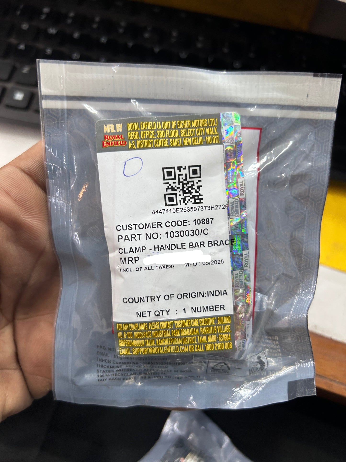 royal-enfield-1030030-c-clamp-handle-bar-brace-interceptor-650