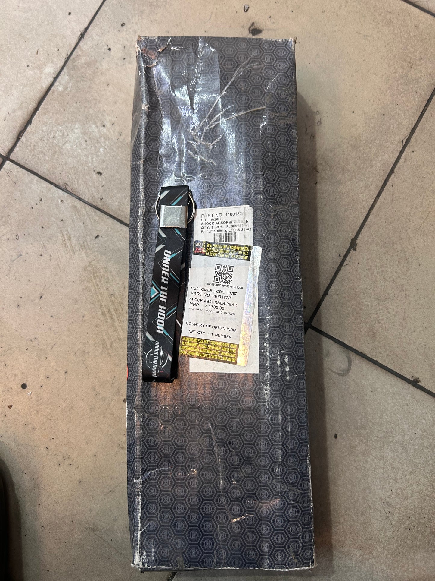 Royal Enfield 1100182/F – OEM Rear Shock Absorber (Single Piece) for Meteor 350 (J-Series)