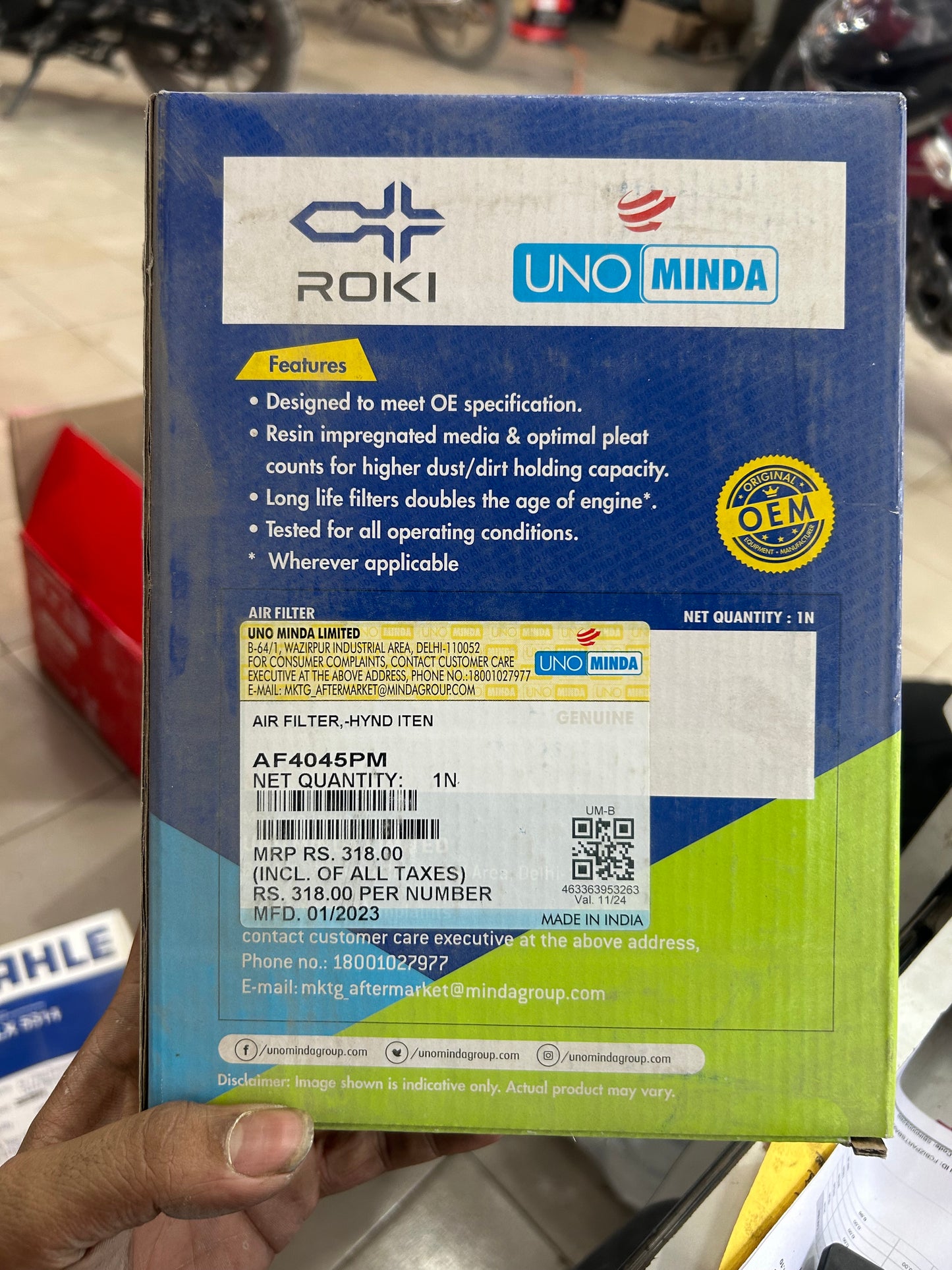 Air Filter for Hyundai i10 – Minda AF4045PM | Genuine Replacement | Engine Performance