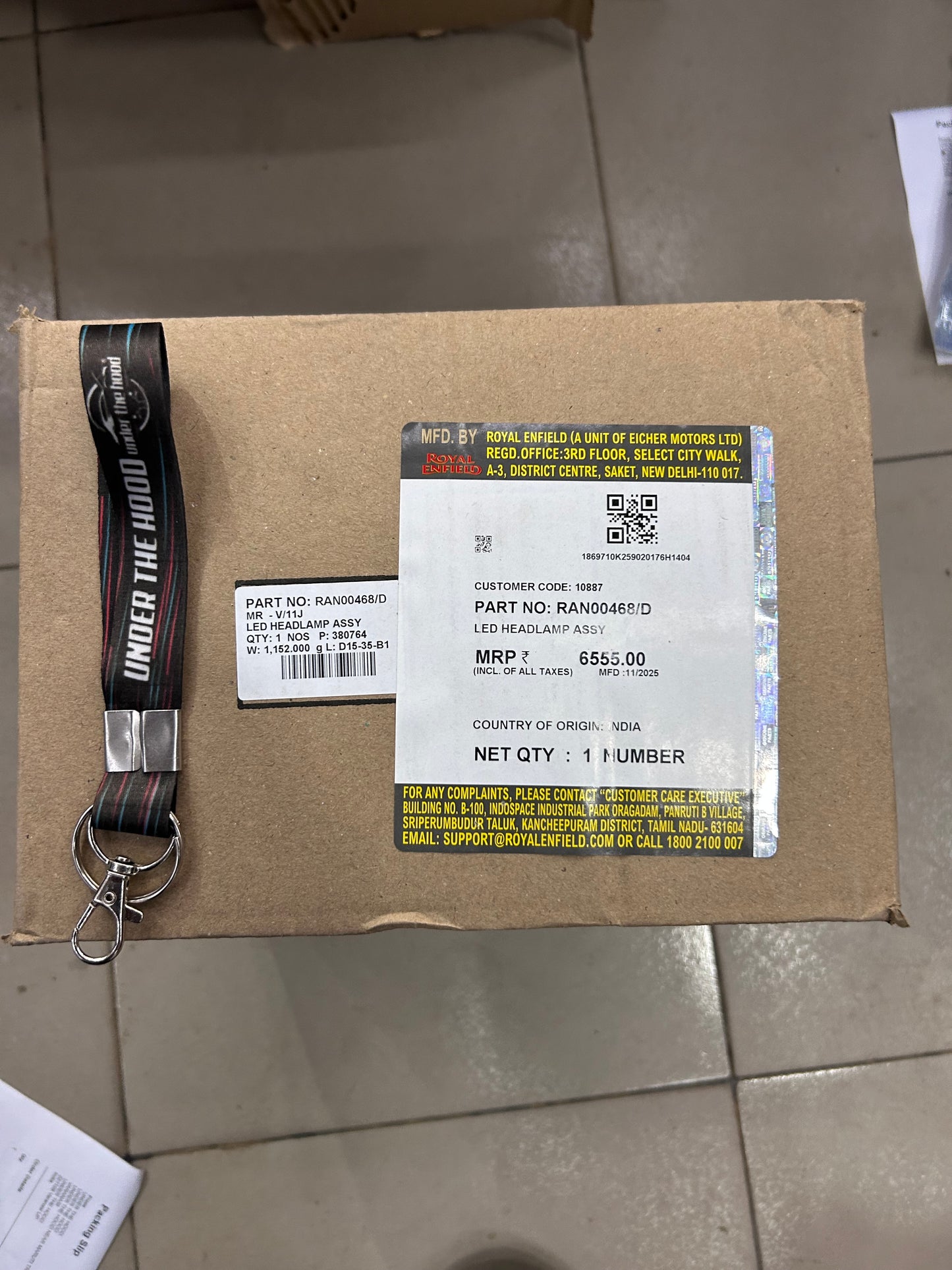 Royal Enfield RAN00468/D – LED Headlamp Assembly for Super Meteor 650 (OEM) – Retrofit Upgrade for Interceptor 650 & Continental GT 650