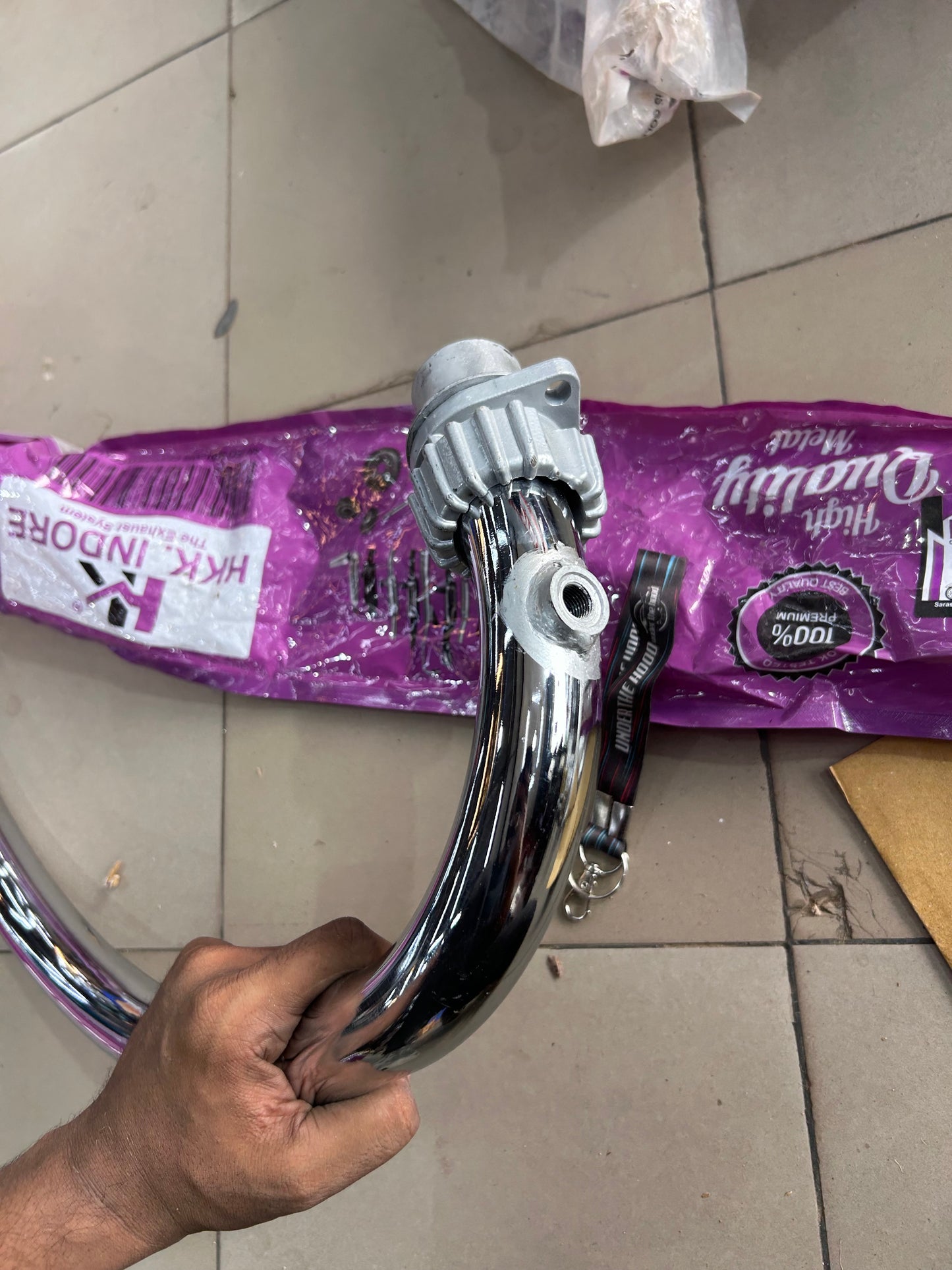 HKK Indore HKMB6C Dual-Sensor Long C Bend Pipe for Royal Enfield J-Series 350