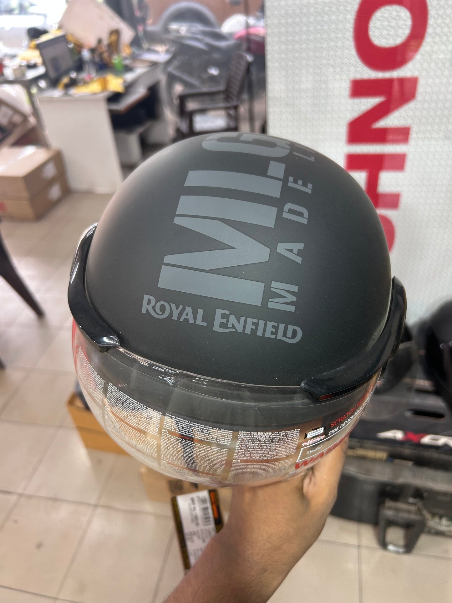 Royal Enfield Jet Helmet – OP MLG Edition – Matt Black – Medium (58cm) – Style HESS22002