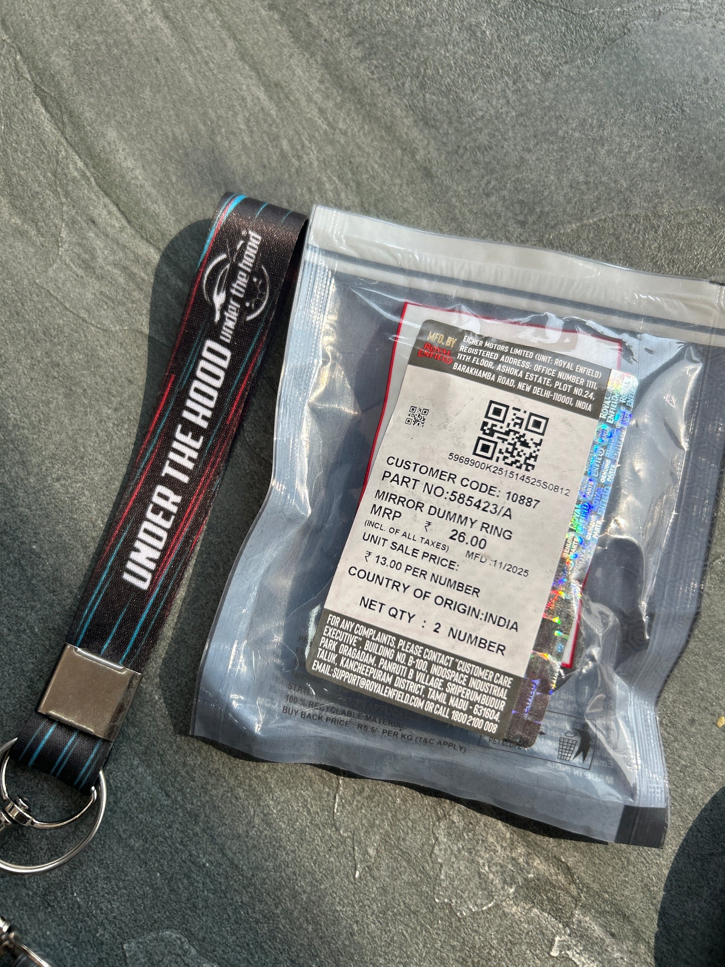 Royal Enfield 585423/A – Mirror Dummy Ring / Bar-End Spacer for Continental GT 650, GT 535