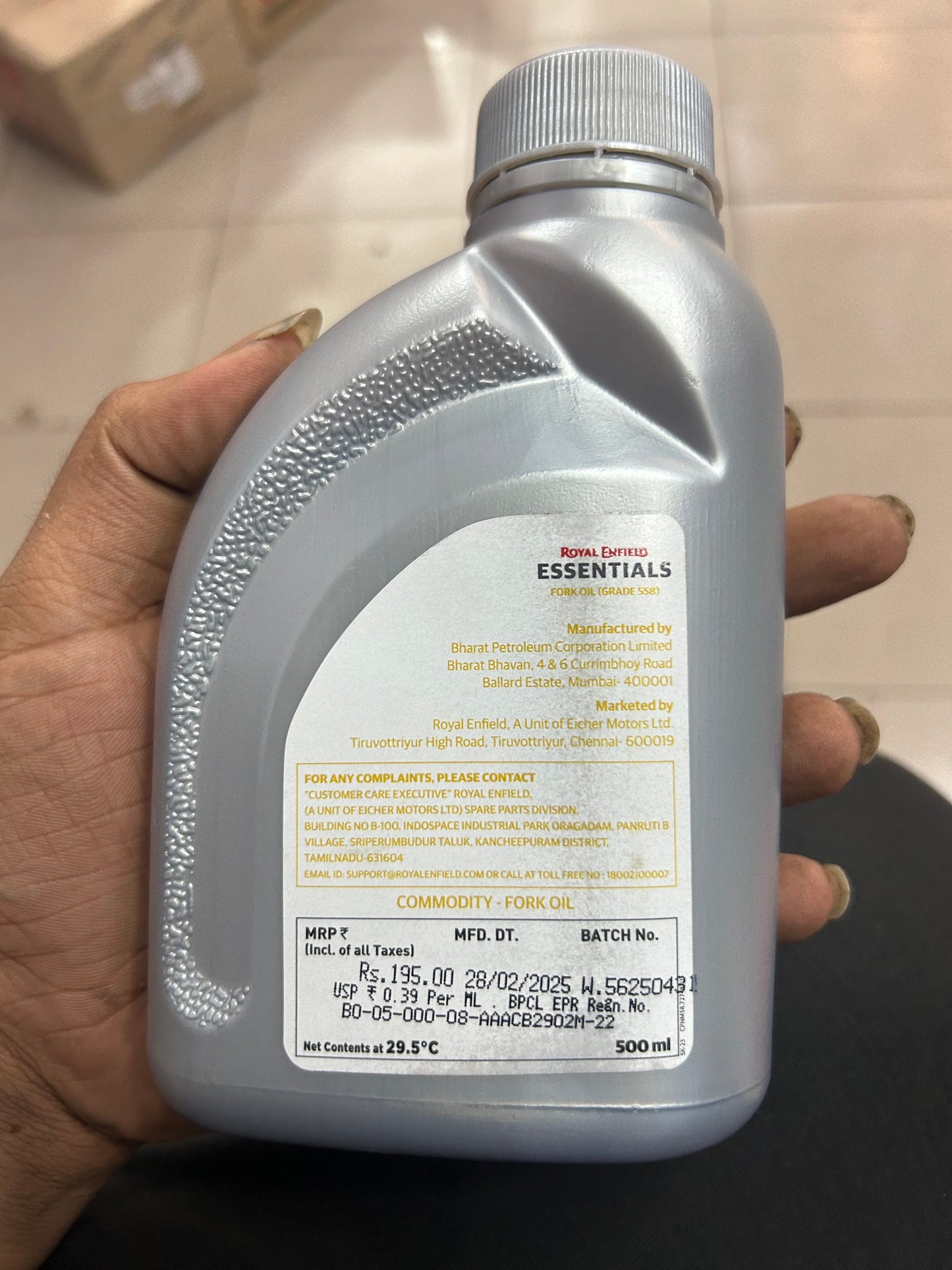 Royal Enfield Essentials SS8 Fork Oil 500ml Suspension Oil