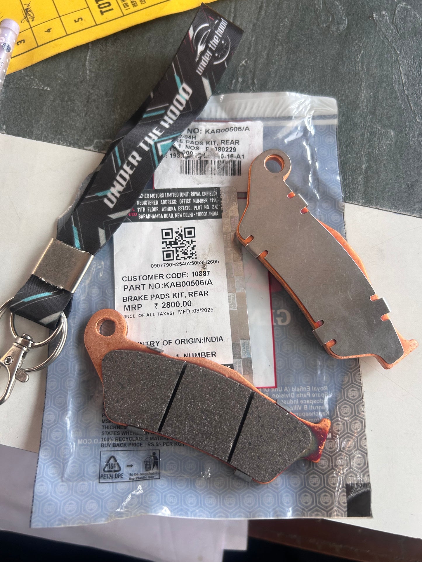 Royal Enfield KAB00506/A – Rear Brake Pads Kit for Super Meteor 650, Classic 650, Shotgun 650 &