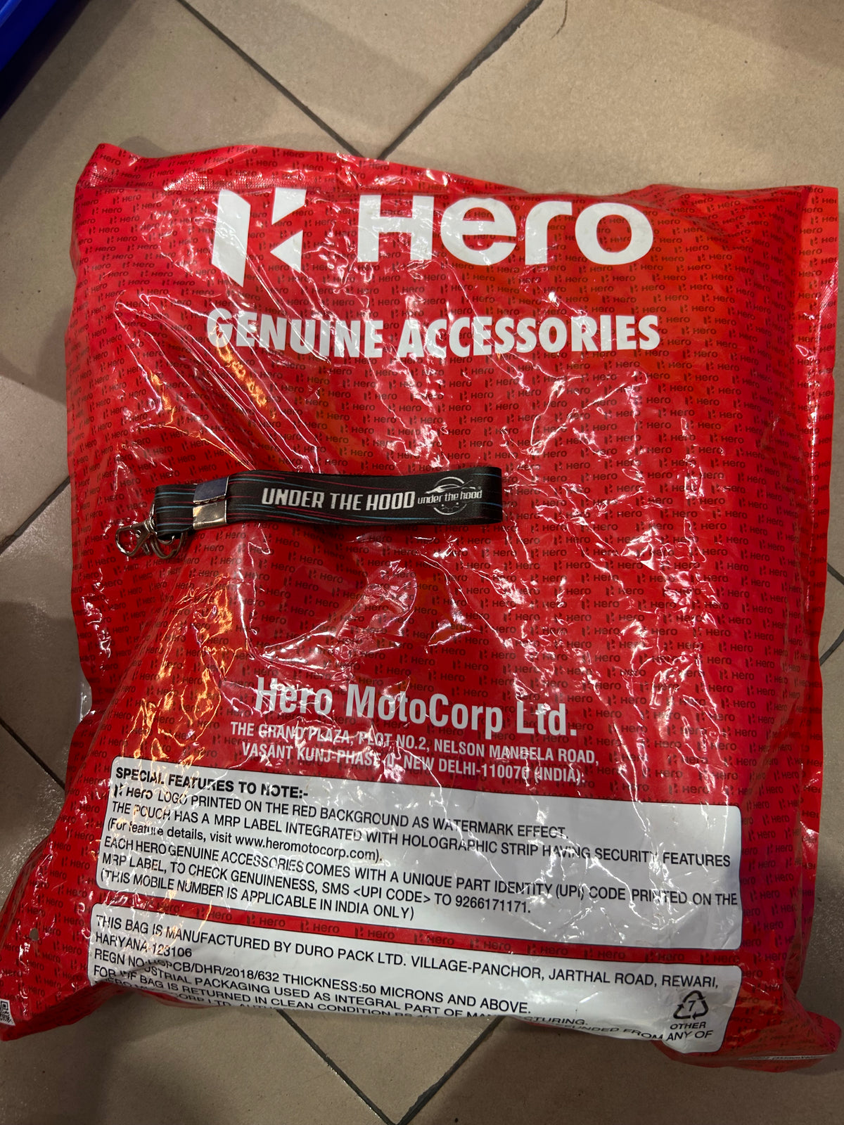 Hero Xtreme 125R Black Embossed Seat Cover | Genuine Xtreme 125 Seat Cover | 99630ACL000S