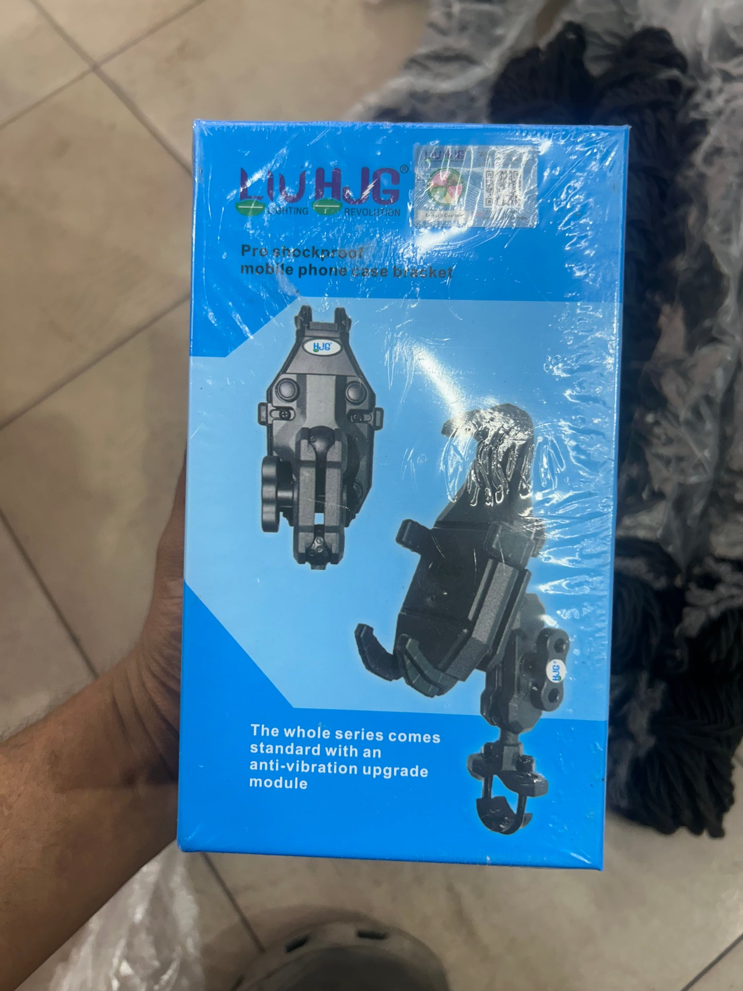 HJG Shockproof Bike Mobile Holder – Universal Anti-Vibration Mount for All Motorcycles