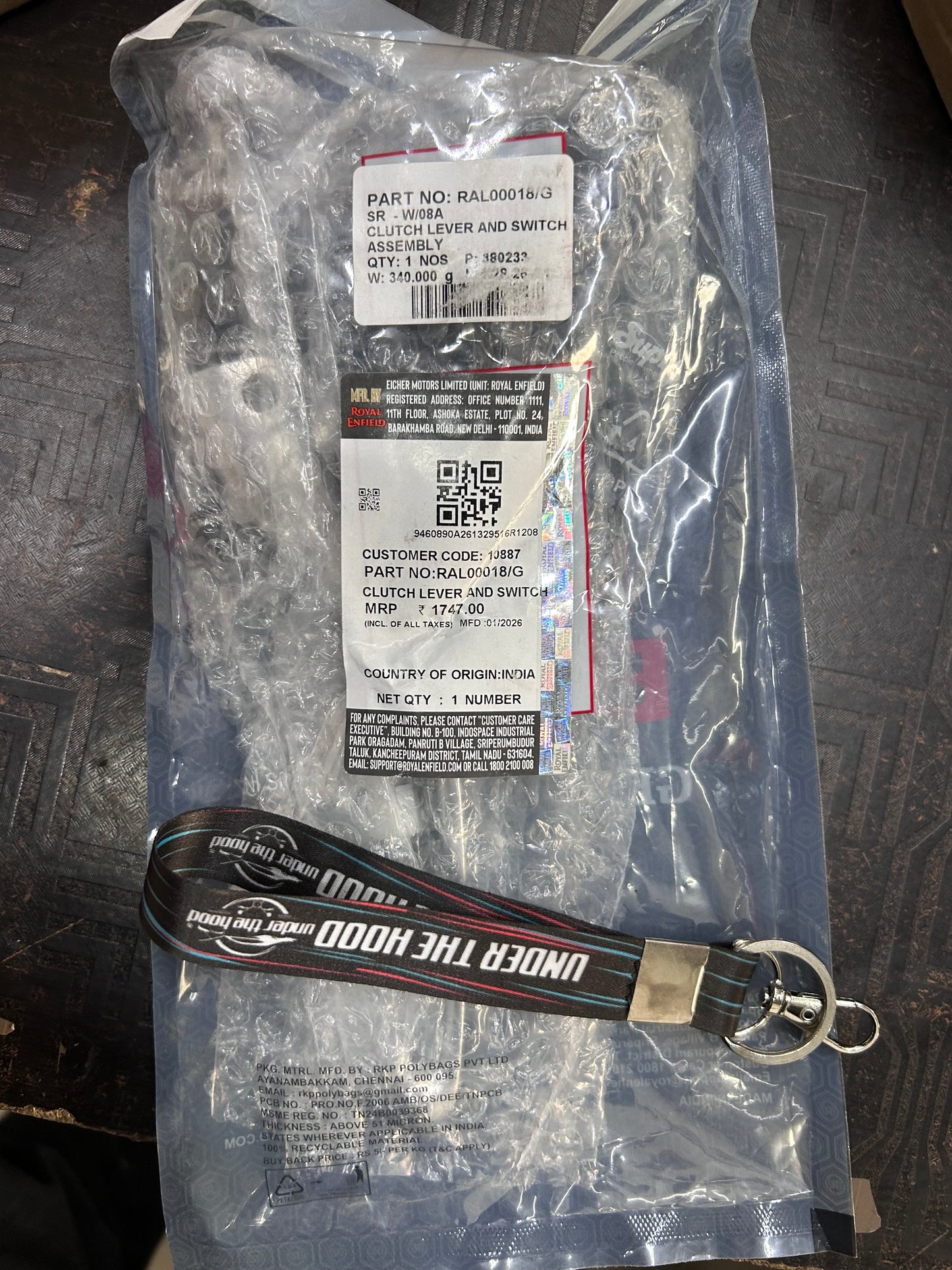 Clutch Lever & Switch Assembly (LH) for Royal Enfield Super Meteor 650 | RAL00018/G (OEM)