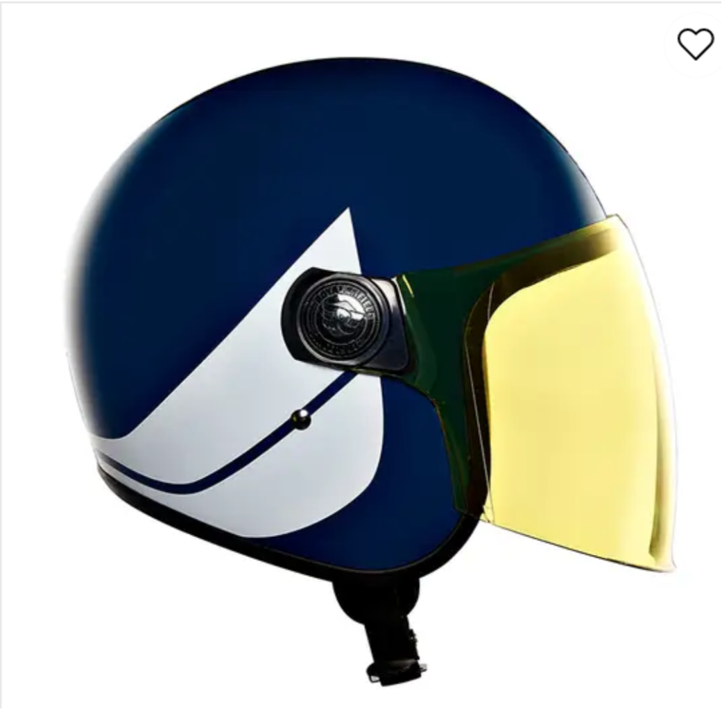 Royal Enfield Hunter Copter Helmet – Lagoon Blue (Open Face, ISI Certified)