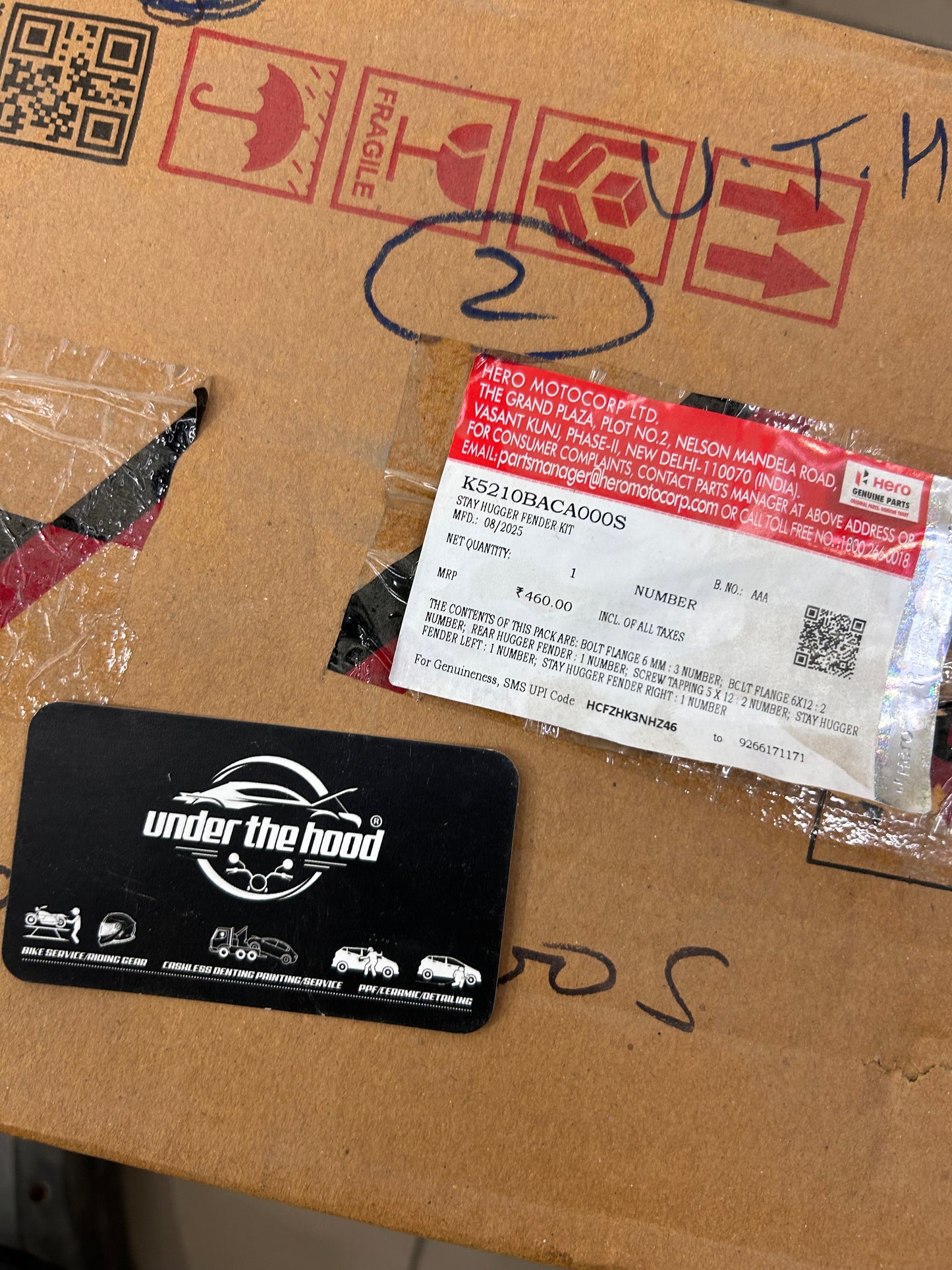 Hero Genuine Rear Hugger Kit for Karizma XMR / Karizma ZMR – K5210BACA000S